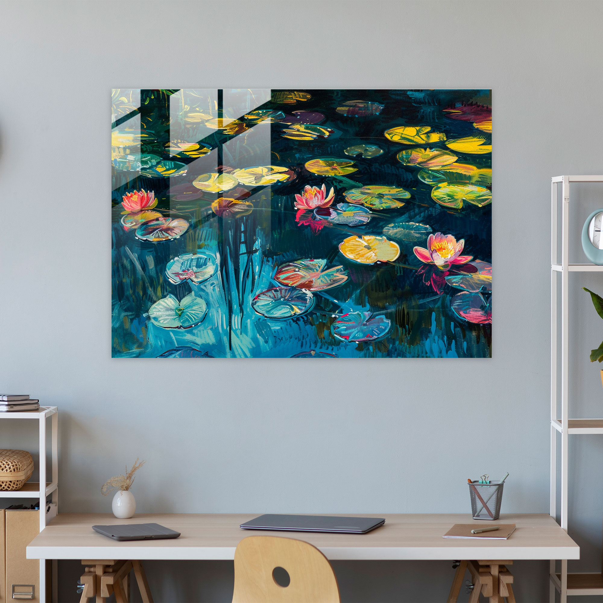 Claude Monet Water Lilies Glass Print - Claude Monet, Glass Print, Water Lilies, Claude Monet