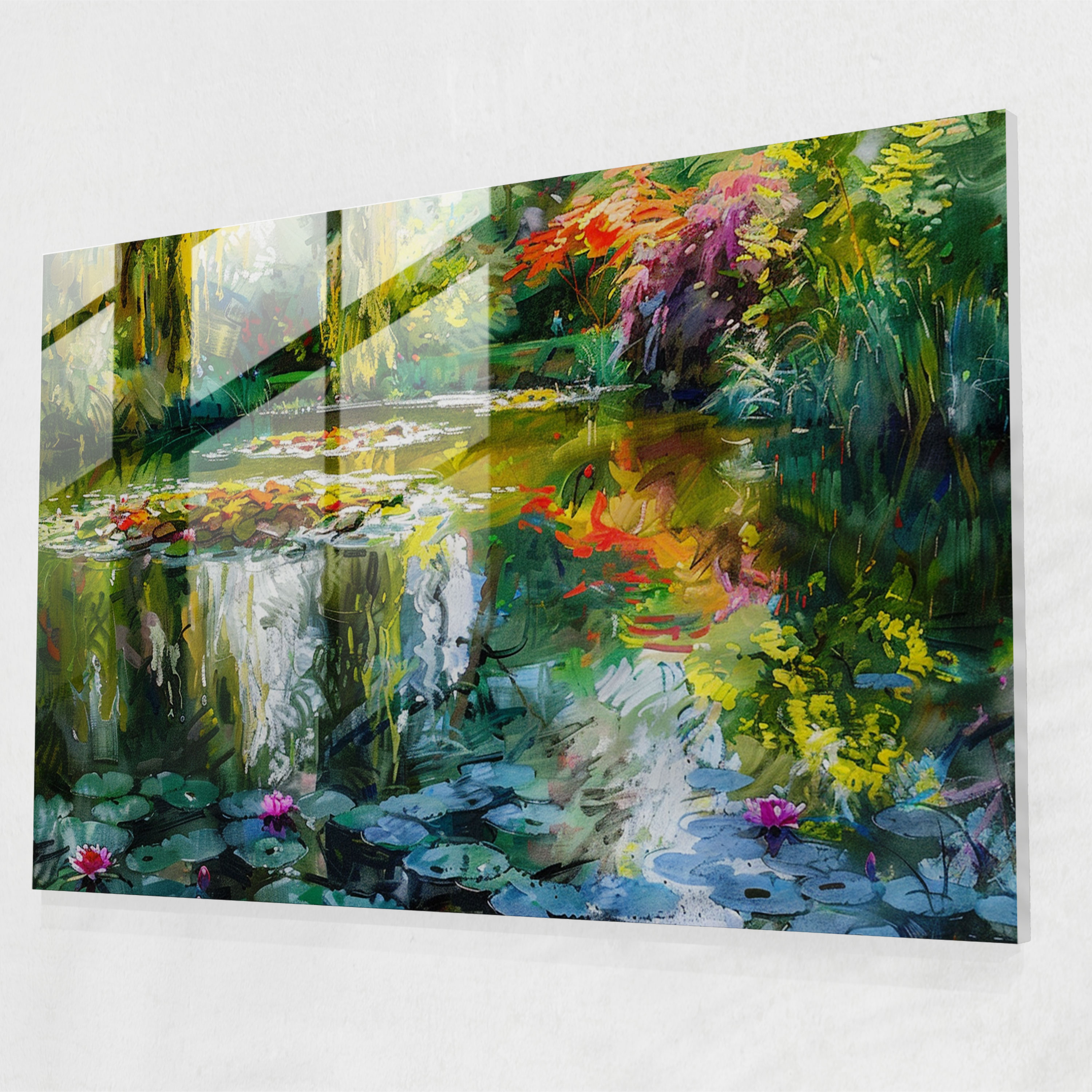 Claude Monet Water Garden Glass Wall Art - Claude Monet, Wall Decoration, Claude Monet, Water Garden