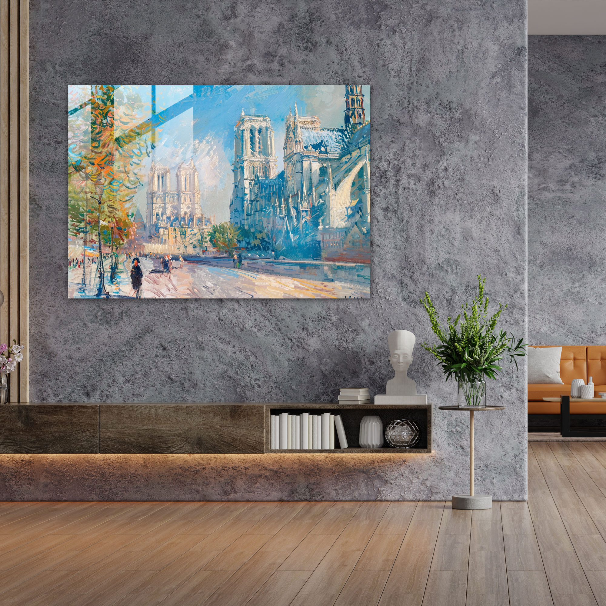 Claude Monet Glass Art - Rouen Cathedral In Sunlight - Claude Monet, Glass Print, Glass Wall Art, Glass Art