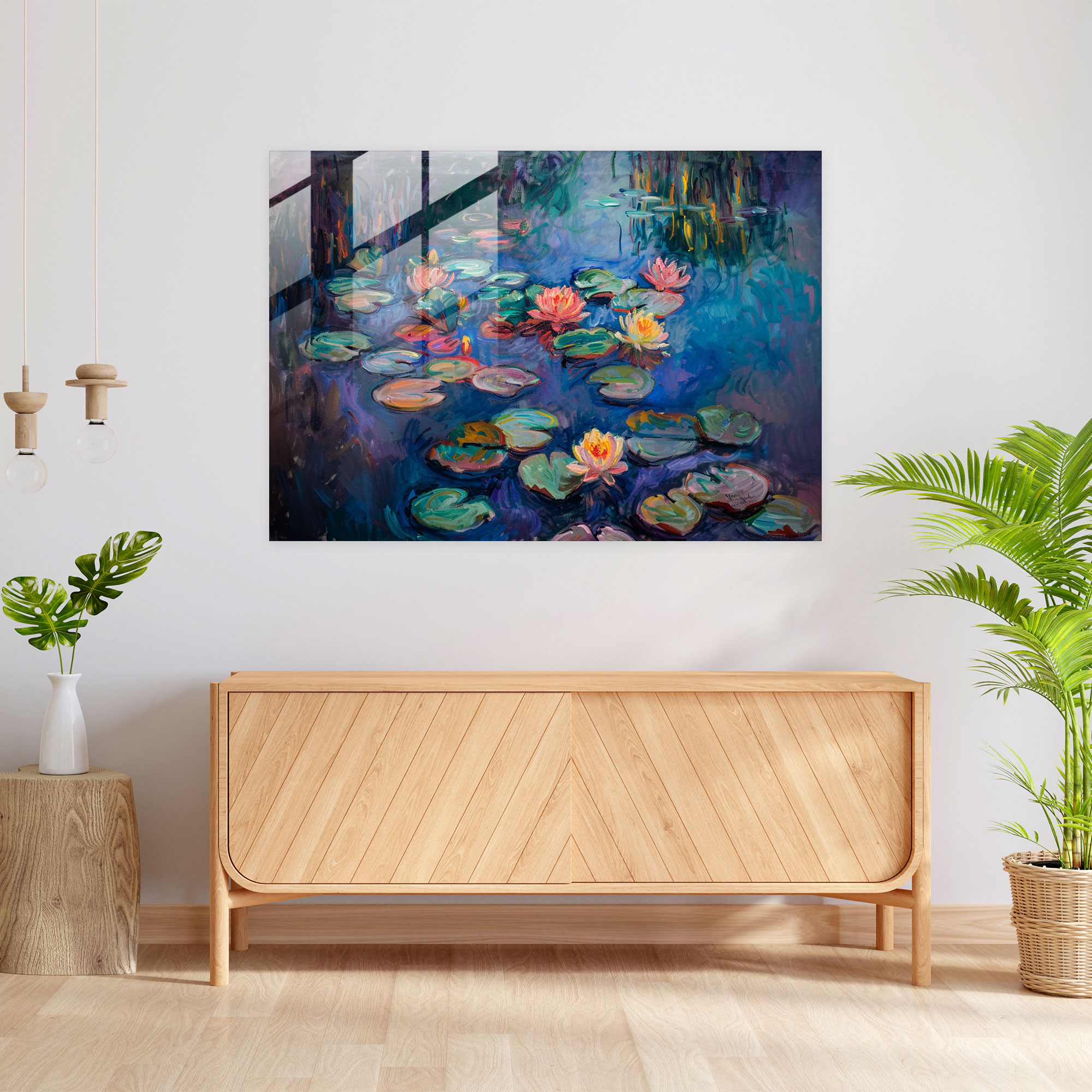 Claude Monet Glass Print - Claude Monet, Home Decoration, Glass Wall Art, Modern Art
