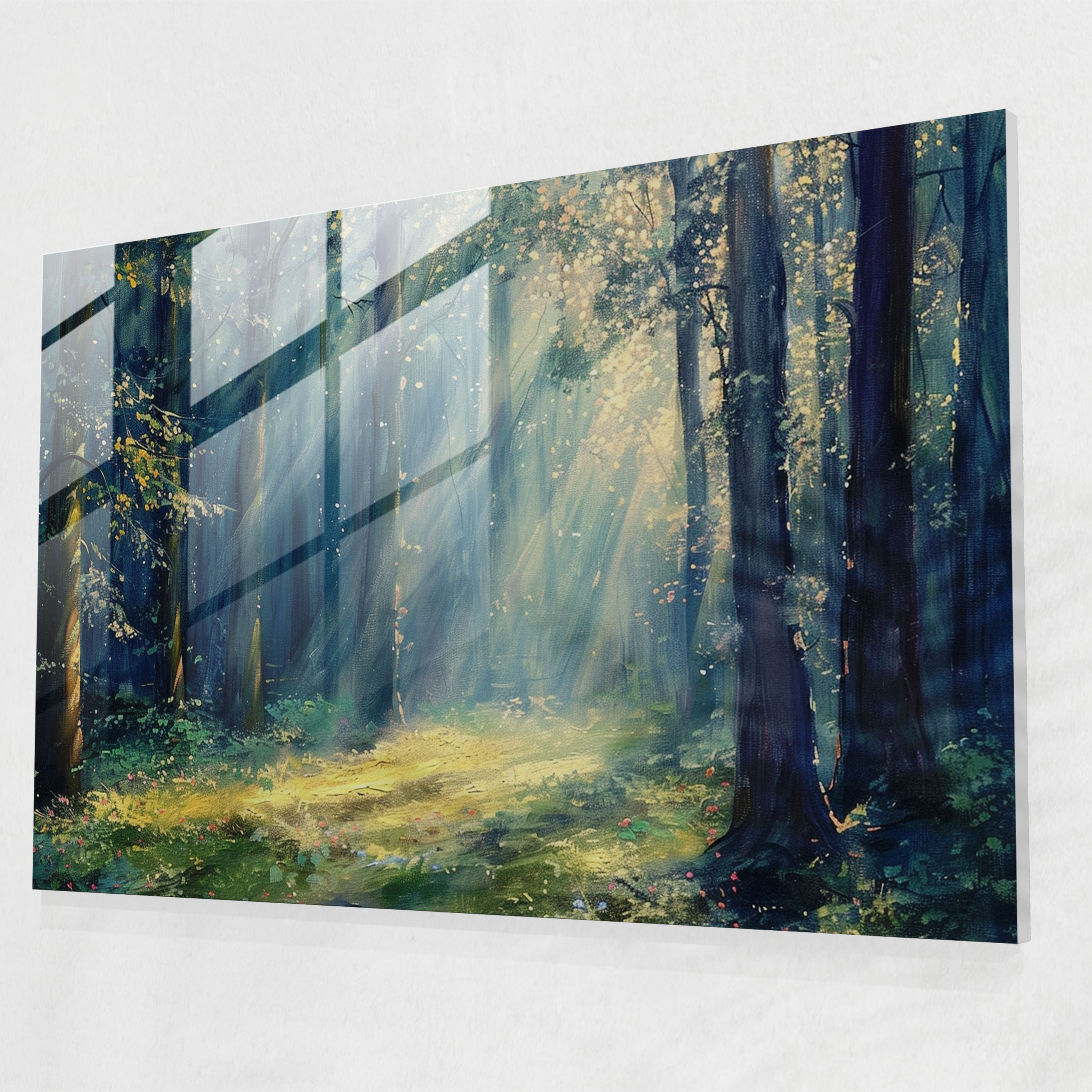 Sunlit Forest Glass Print - Claude Monet, Wall Decoration, Claude Monet, Modern Art