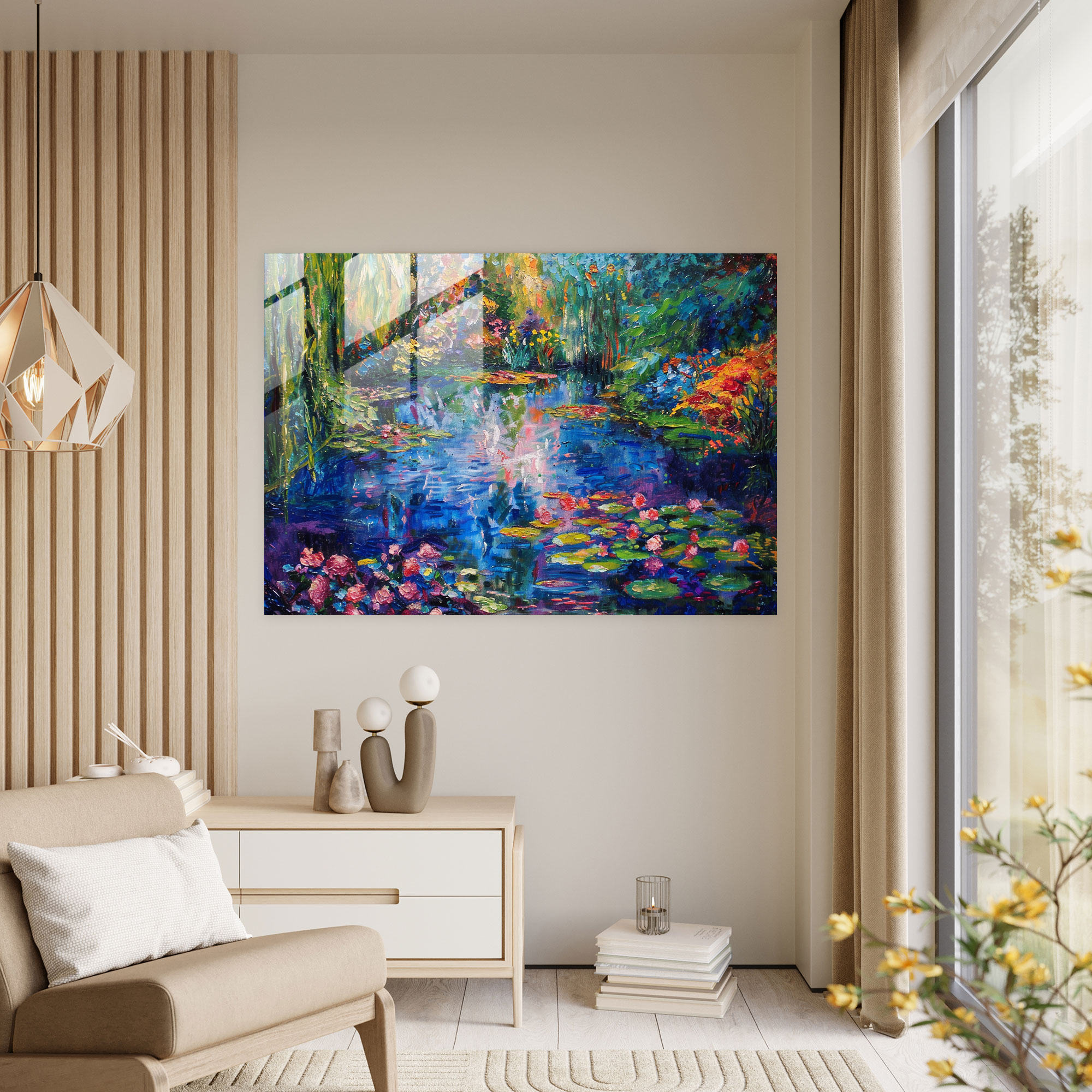 Impressionist Garden Glass Wall Art - Claude Monet, Claude Monet, Home Decoration, Impressionist Art