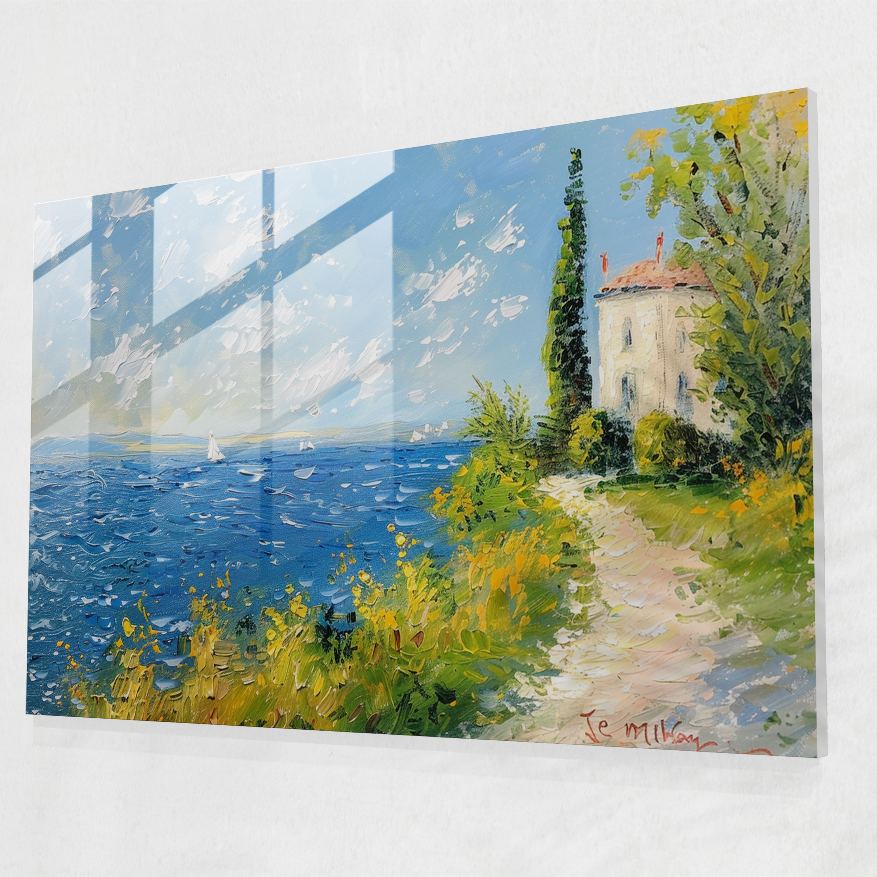 Claude Monet Seaside Glass Print - Claude Monet, Glass Wall Art, Glass Art, Glass Print