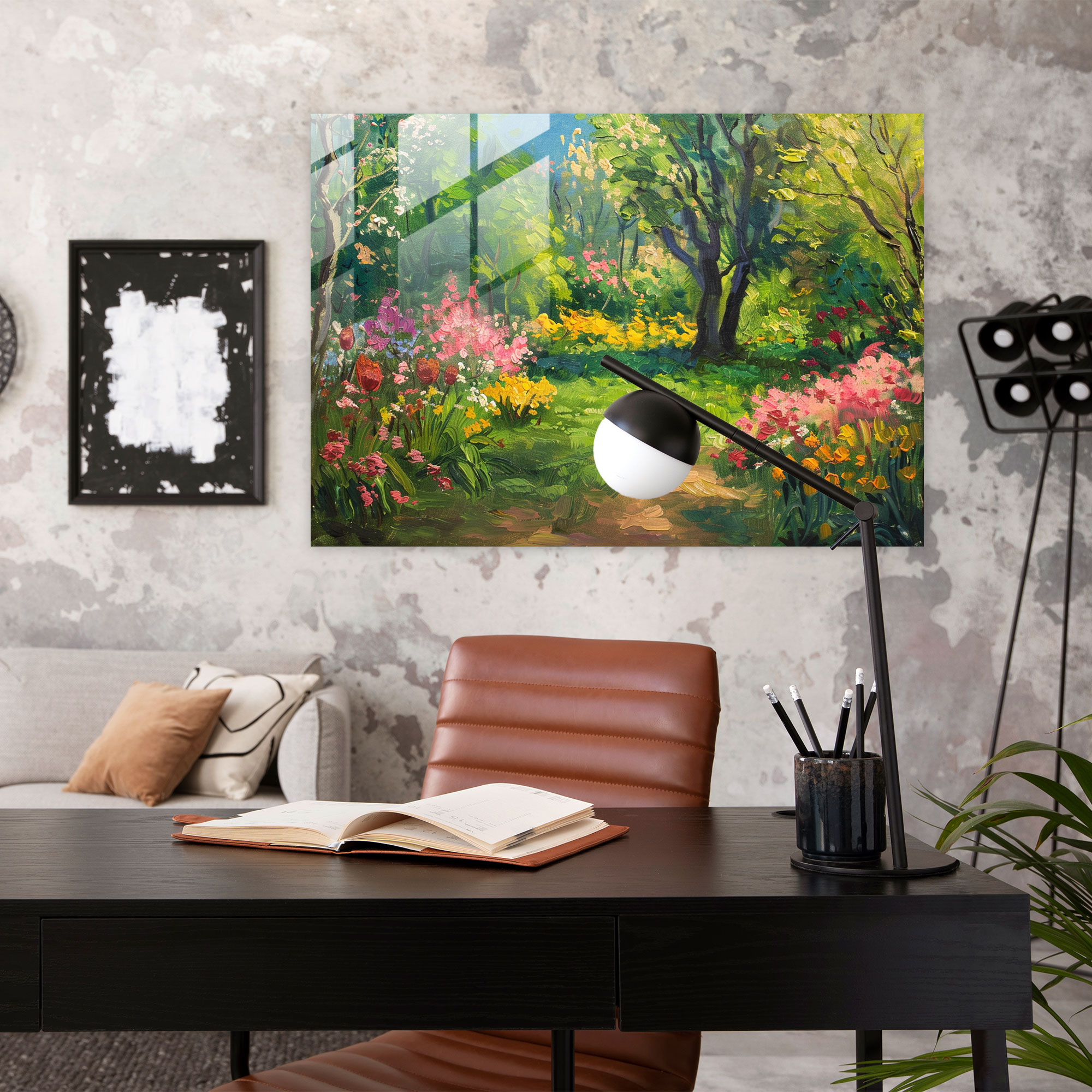 Claude Monet Springtime Garden Glass Print - Claude Monet, Wall Decoration, Springtime Garden, Glass Art
