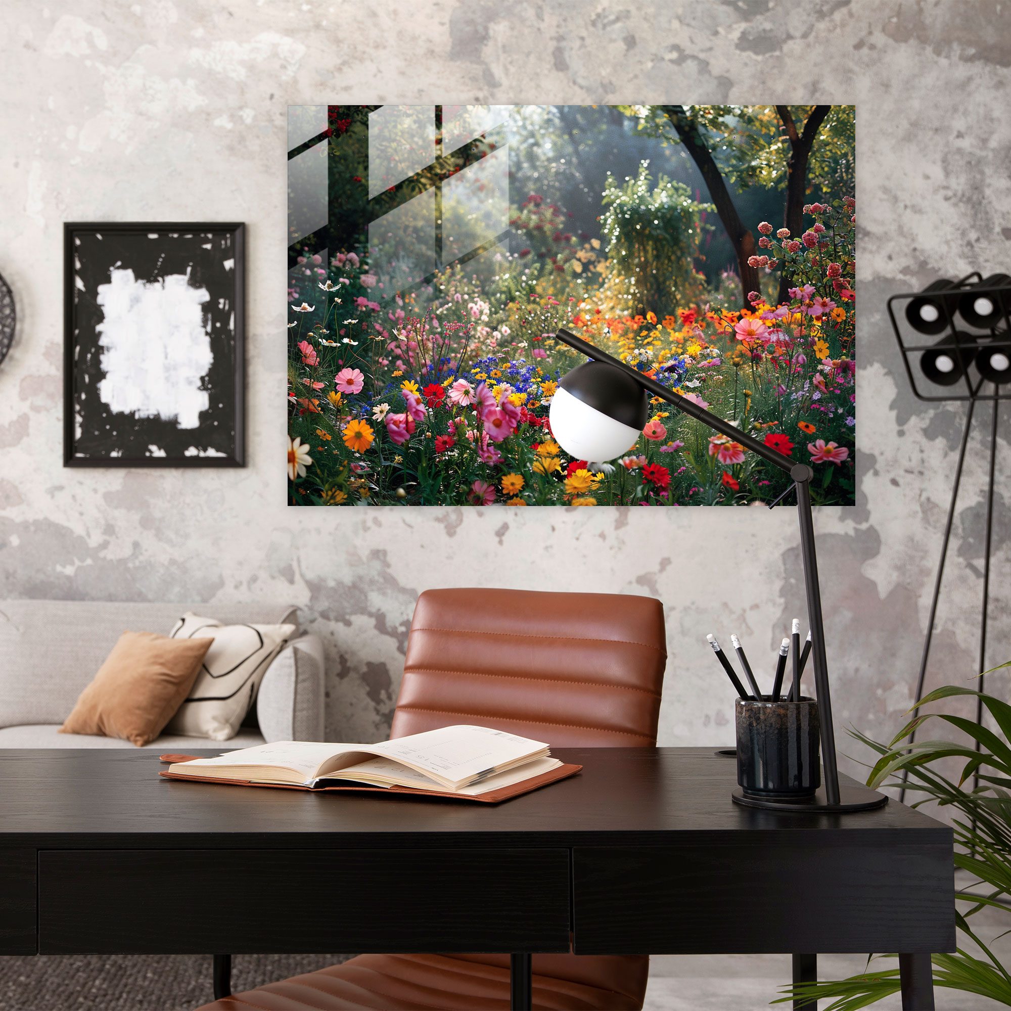 Claude Monet Glass Print - Blossoming Flower Garden Wall Decoration - Claude Monet, Home Decoration, Glass Wall Art, Glass Art