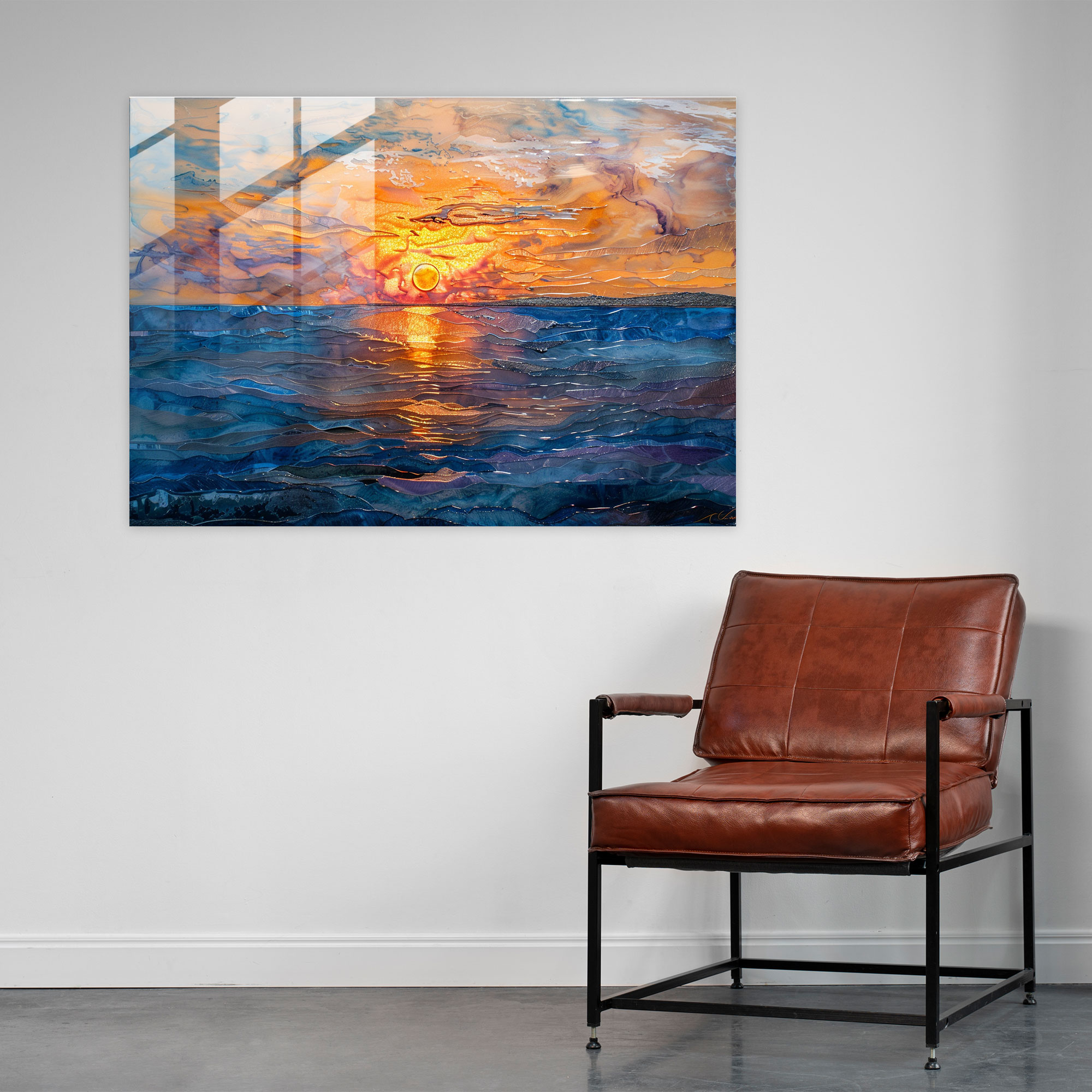 Claude Monet Impression Sunrise Glass Wall Art - Claude Monet, Home Decoration, Claude Monet, Glass Wall Art