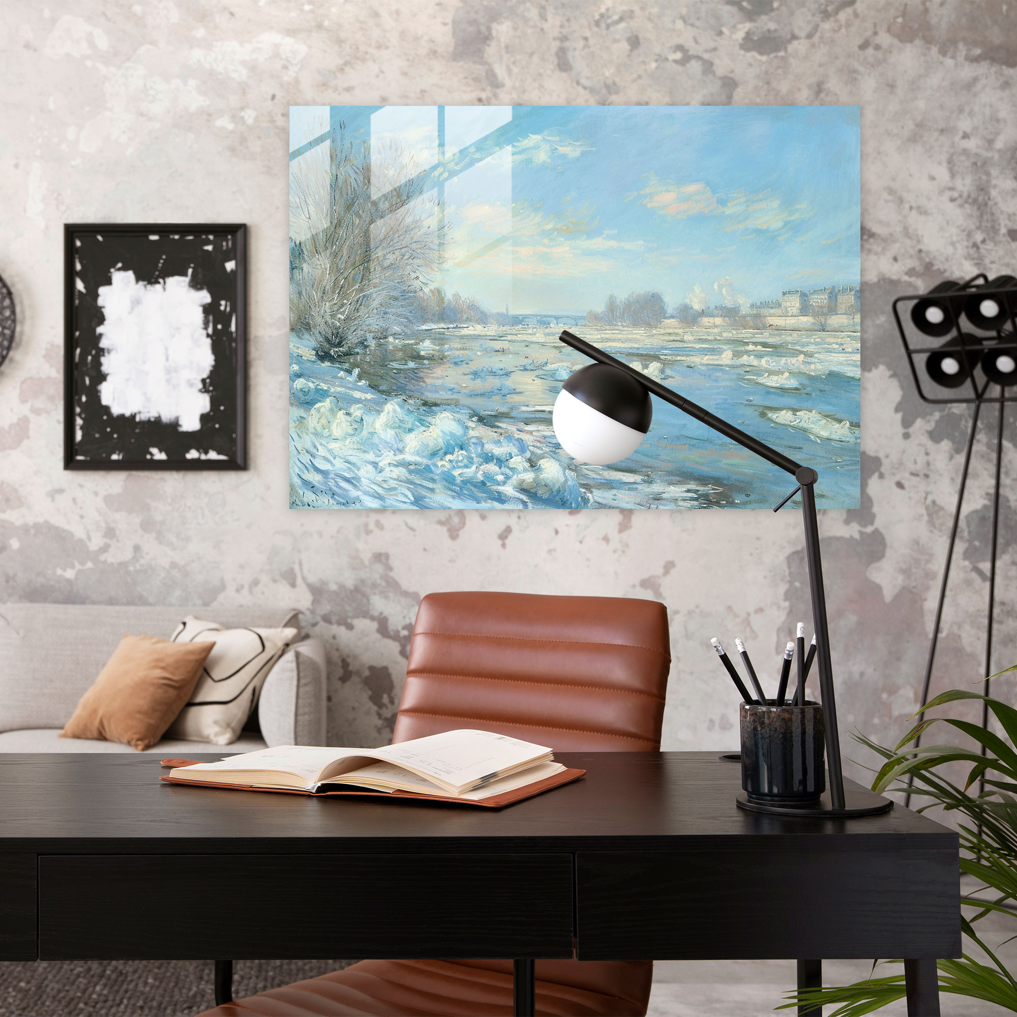 Claude Monet Floating Ice Glass Wall Decoration - Claude Monet, Wall Decoration, Claude Monet, Glass Wall Art
