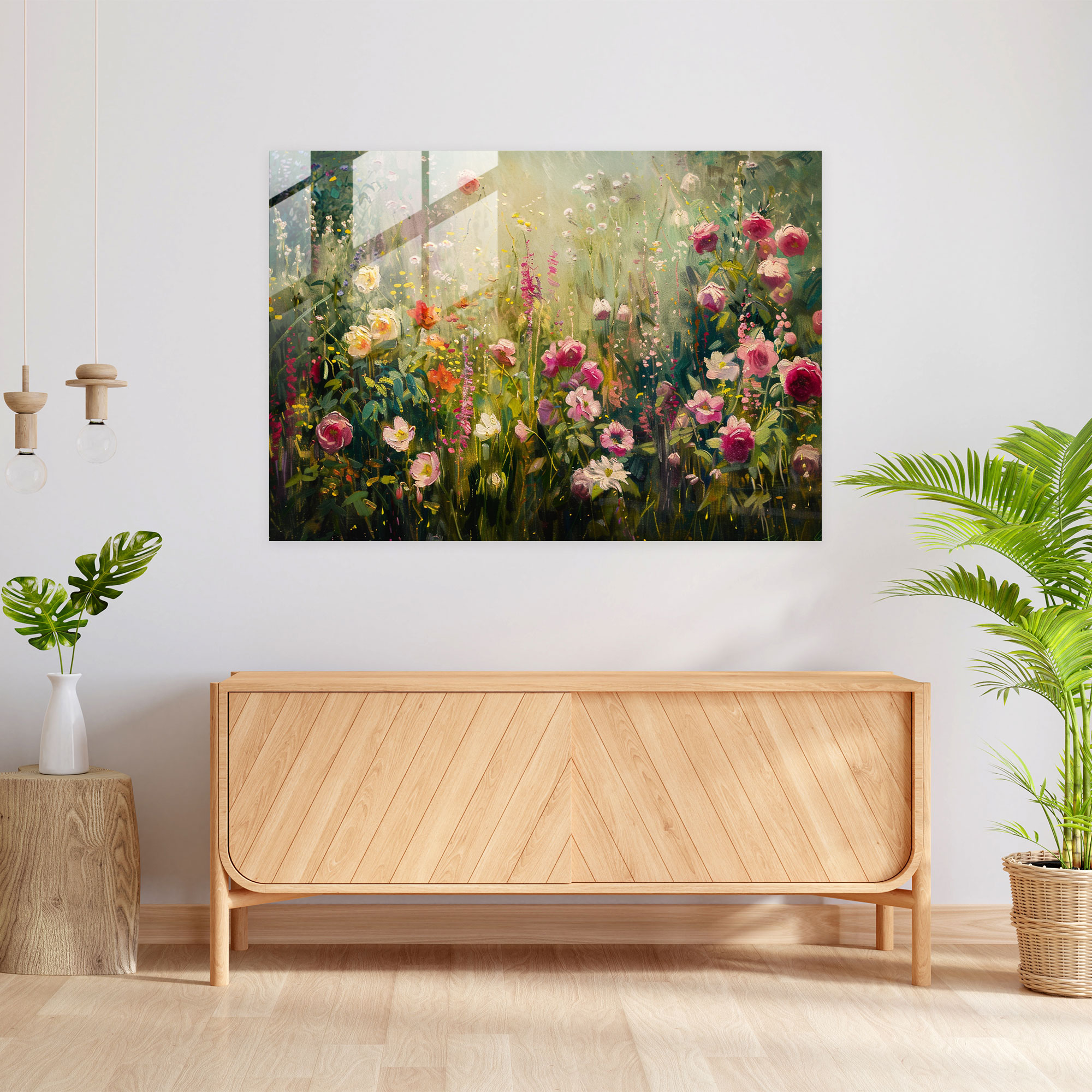 Claude Monet Glass Wall Art Impressionist Garden - Claude Monet, Claude Monet, Home Decoration, Glass Art