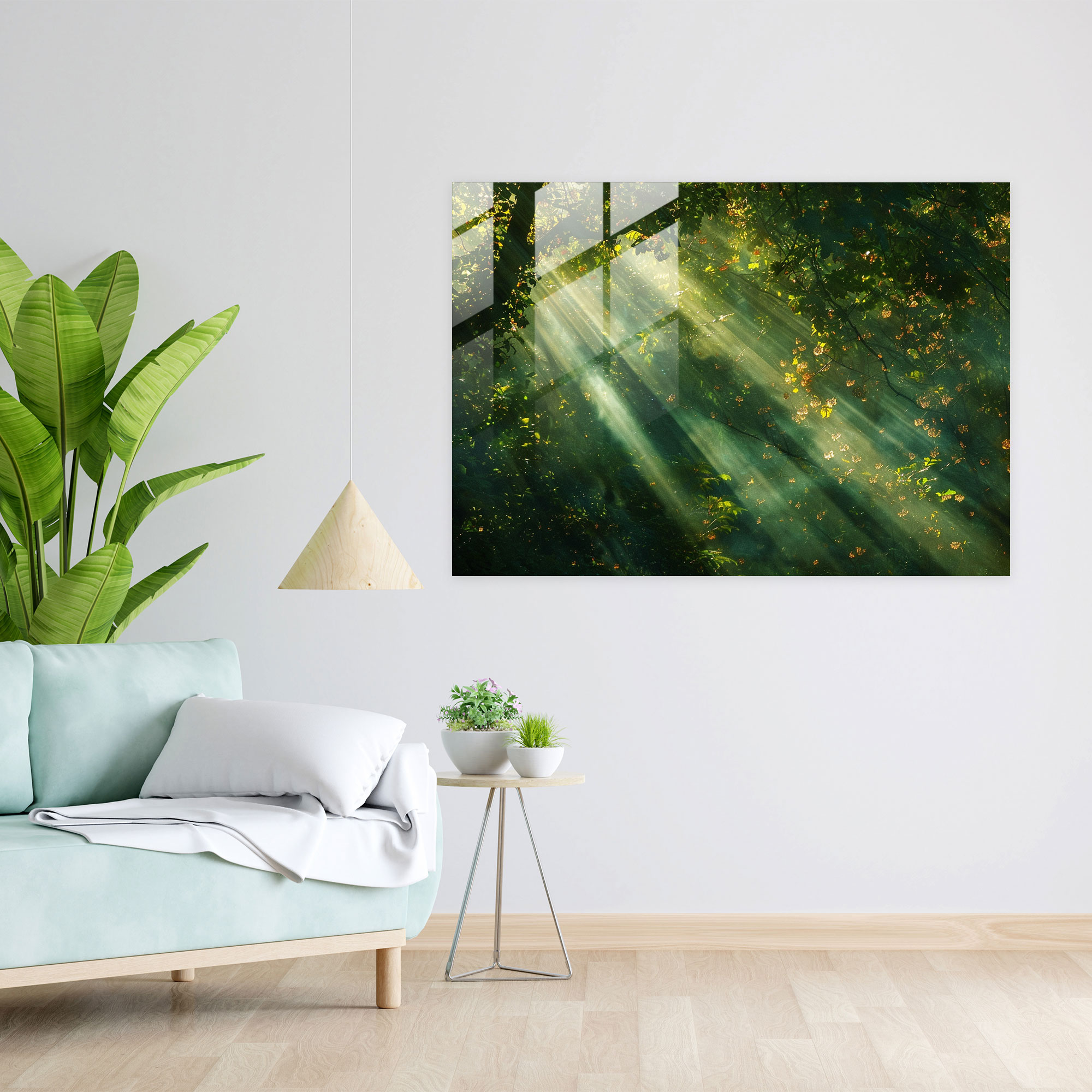 Claude Monet Glass Print Sunlight Through Trees - Claude Monet, Glass Wall Art, Glass Art, Modern Art