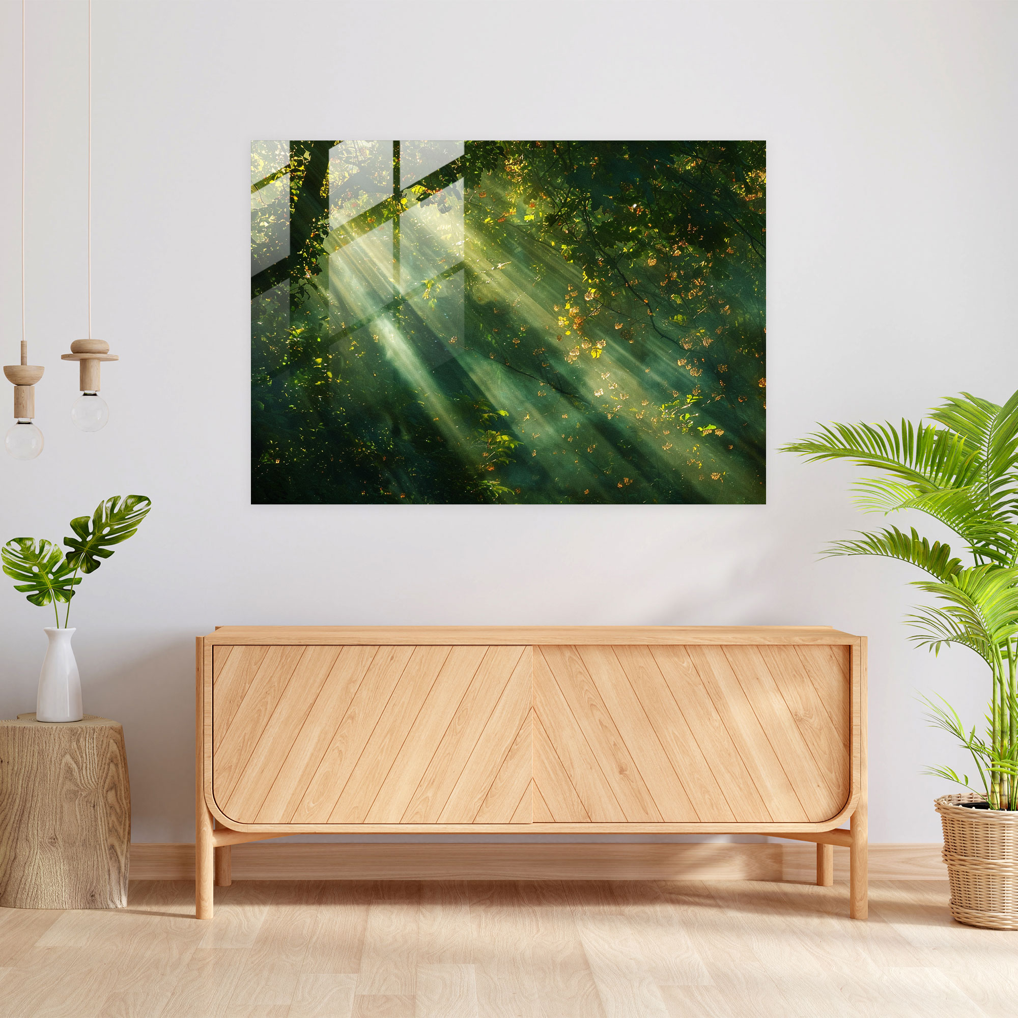 Claude Monet Glass Print Sunlight Through Trees - Claude Monet, Glass Wall Art, Glass Art, Modern Art