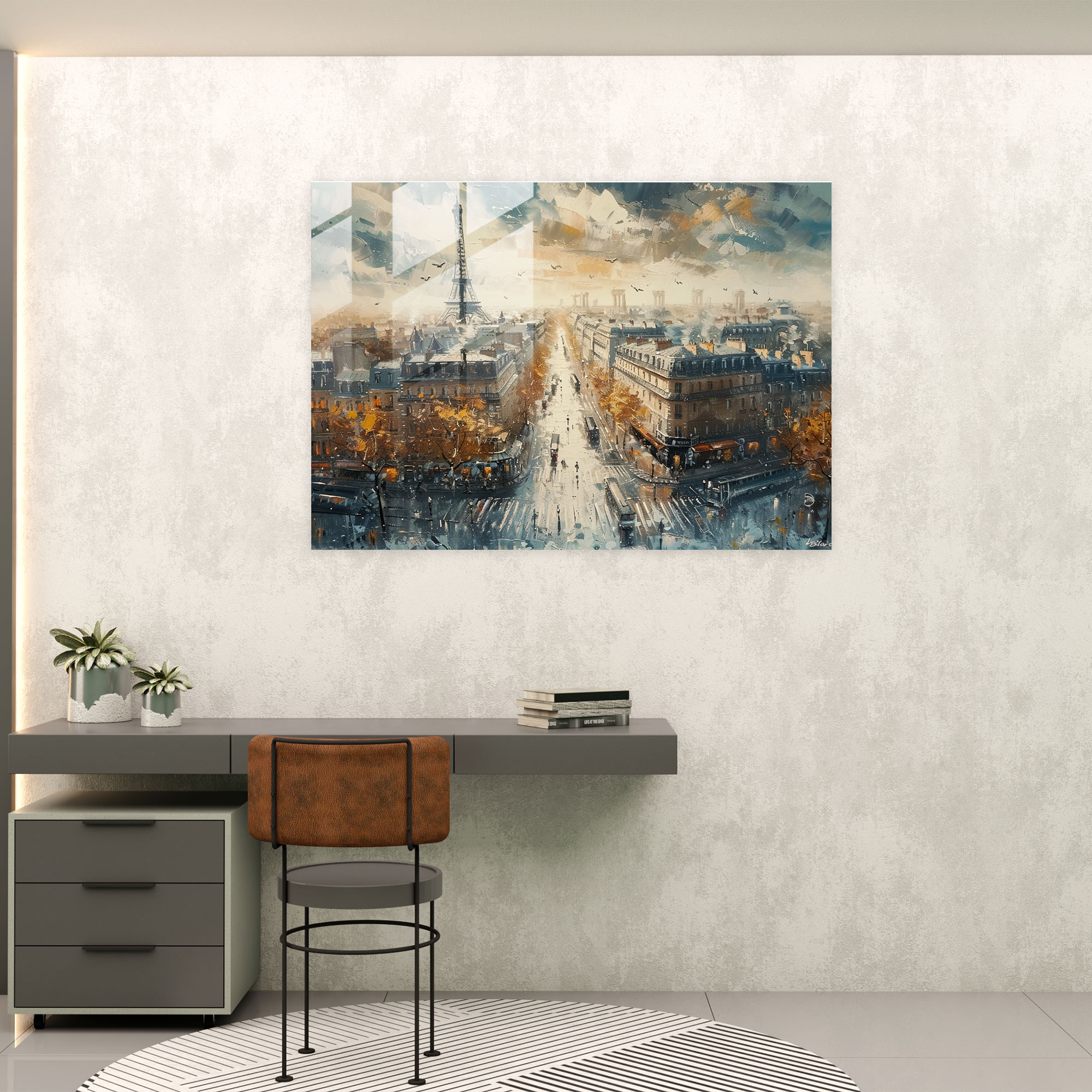Impressionistic Cityscape Paris Wall Decoration - Claude Monet, Modern Art, Claude Monet, Home Decoration