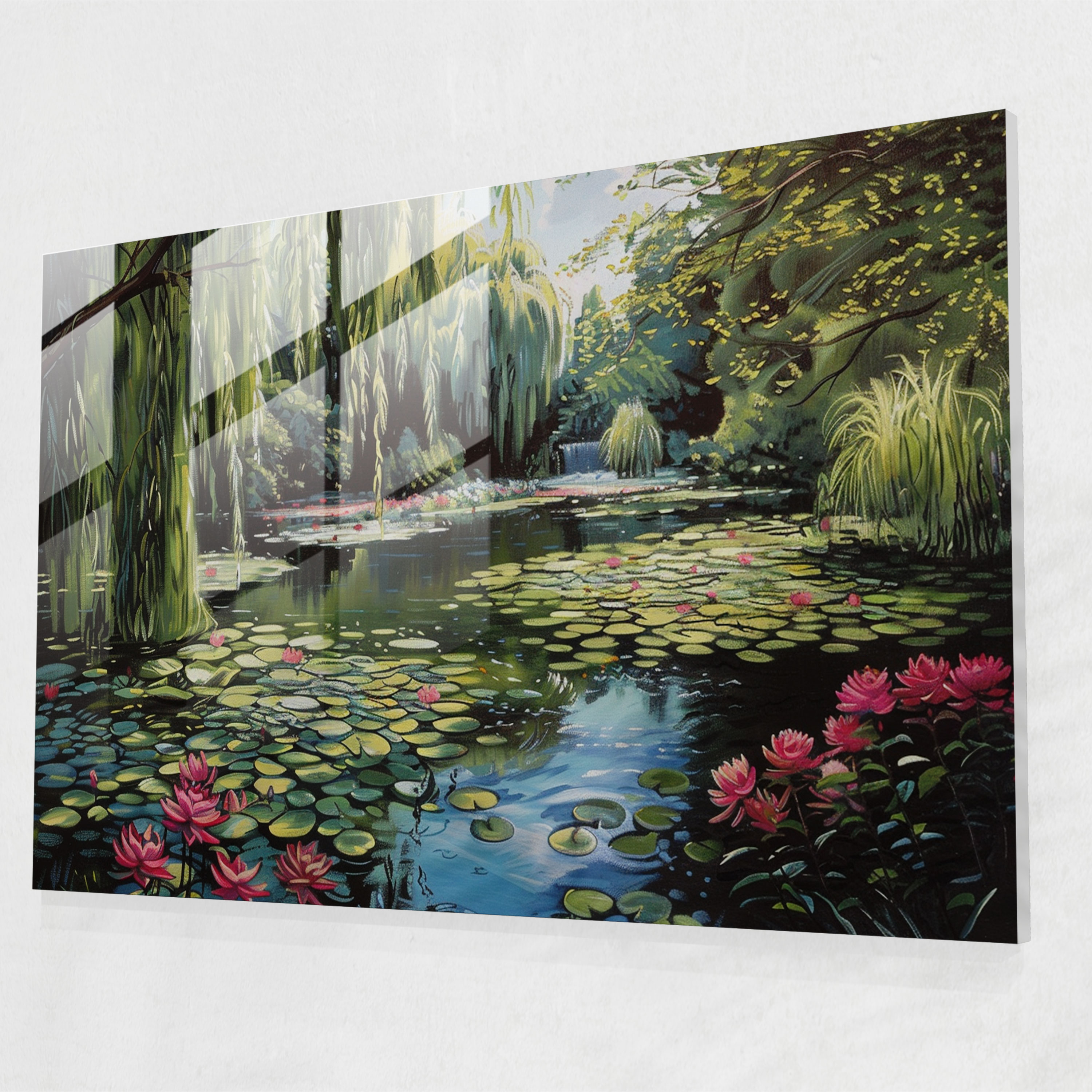Monet's Water Garden Tranquil Home Decoration - Claude Monet, Glass Wall Art, Claude Monet, Modern Art