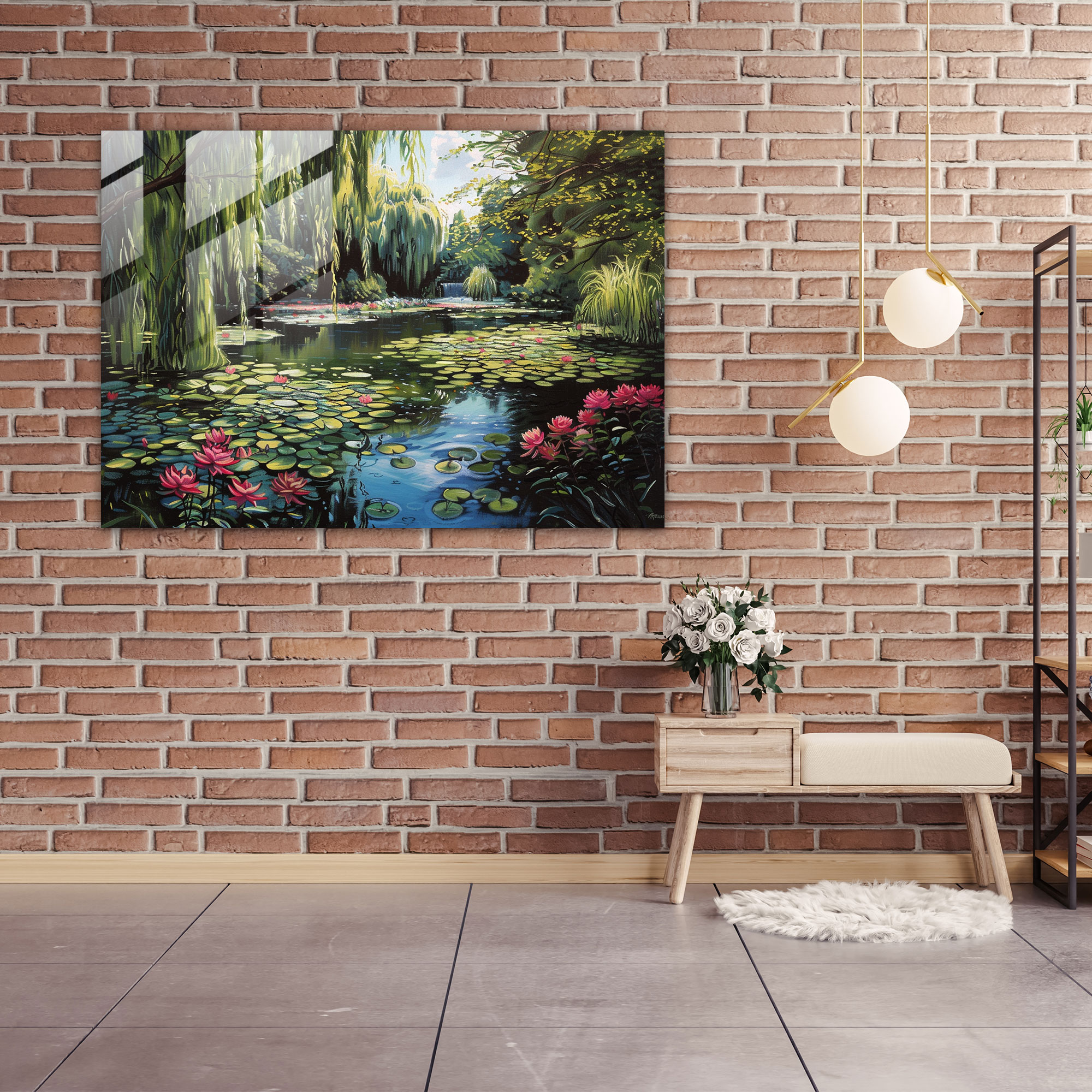 Monet's Water Garden Tranquil Home Decoration - Claude Monet, Glass Wall Art, Claude Monet, Modern Art