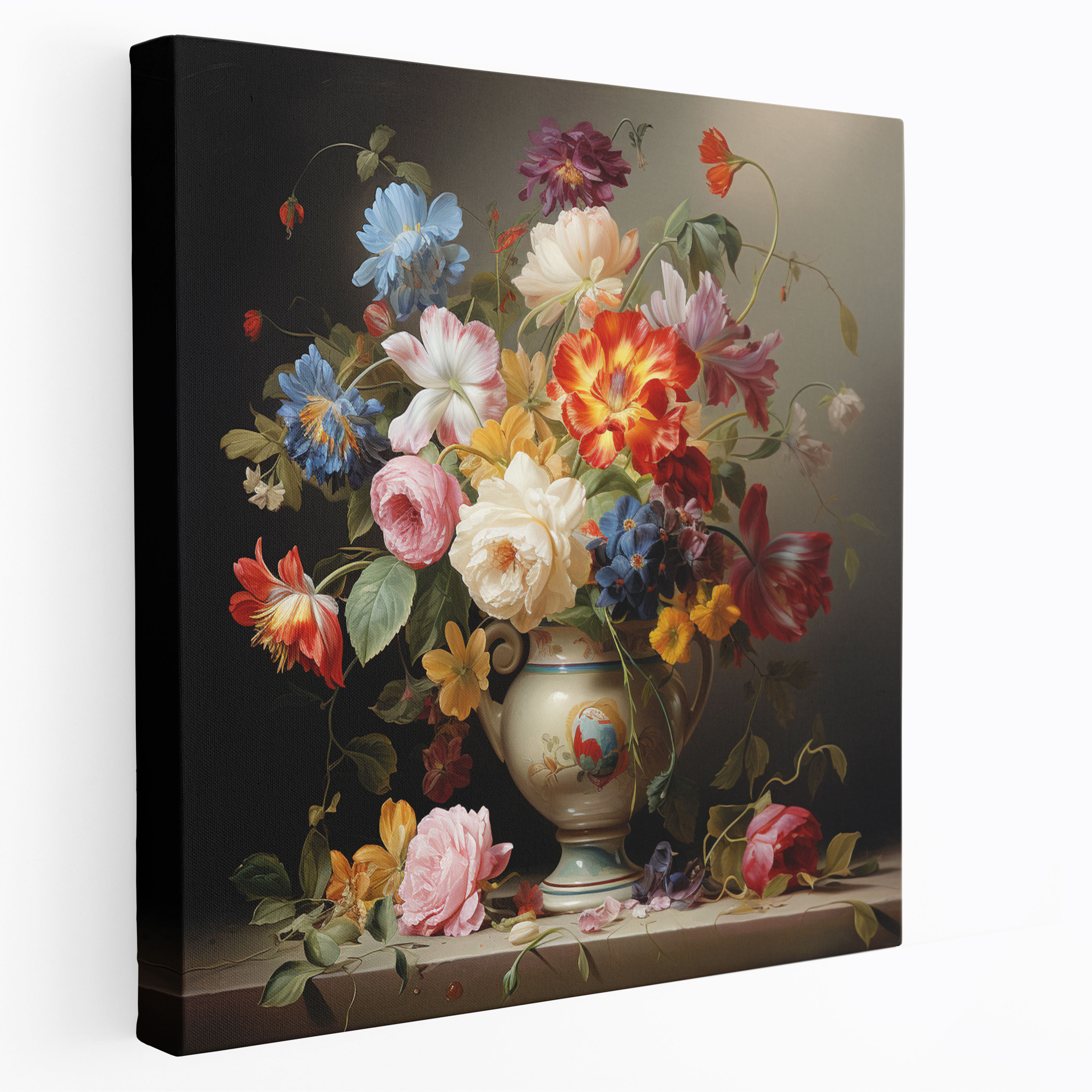 Classic Floral Still Life Canvas Print - Classic, Timeless Beauty, Canvas Wall Art, Classic