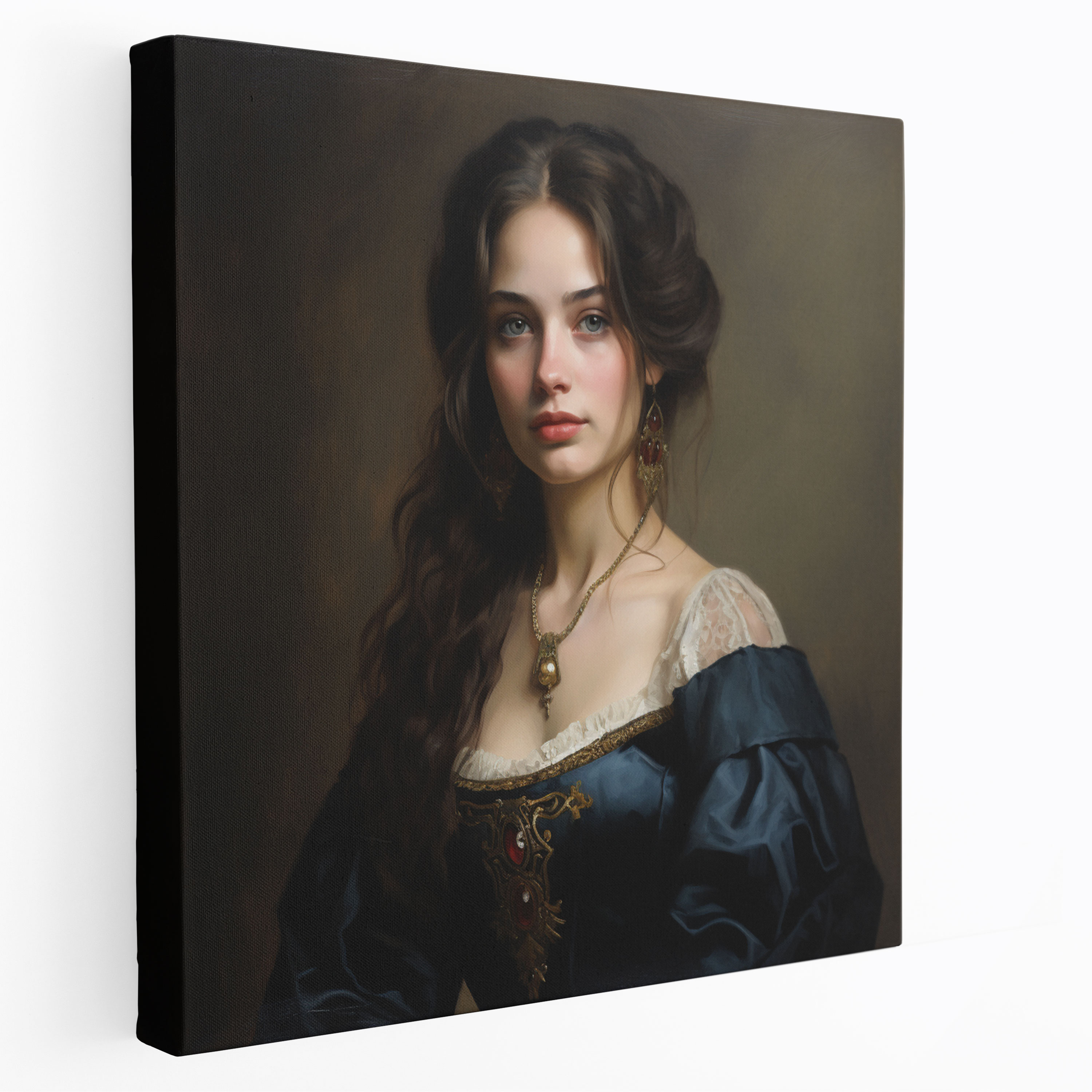 Klasik İhtişamlı Portre Kanvas Tablo - Duvar Dekorasyonu Sanat Eseri