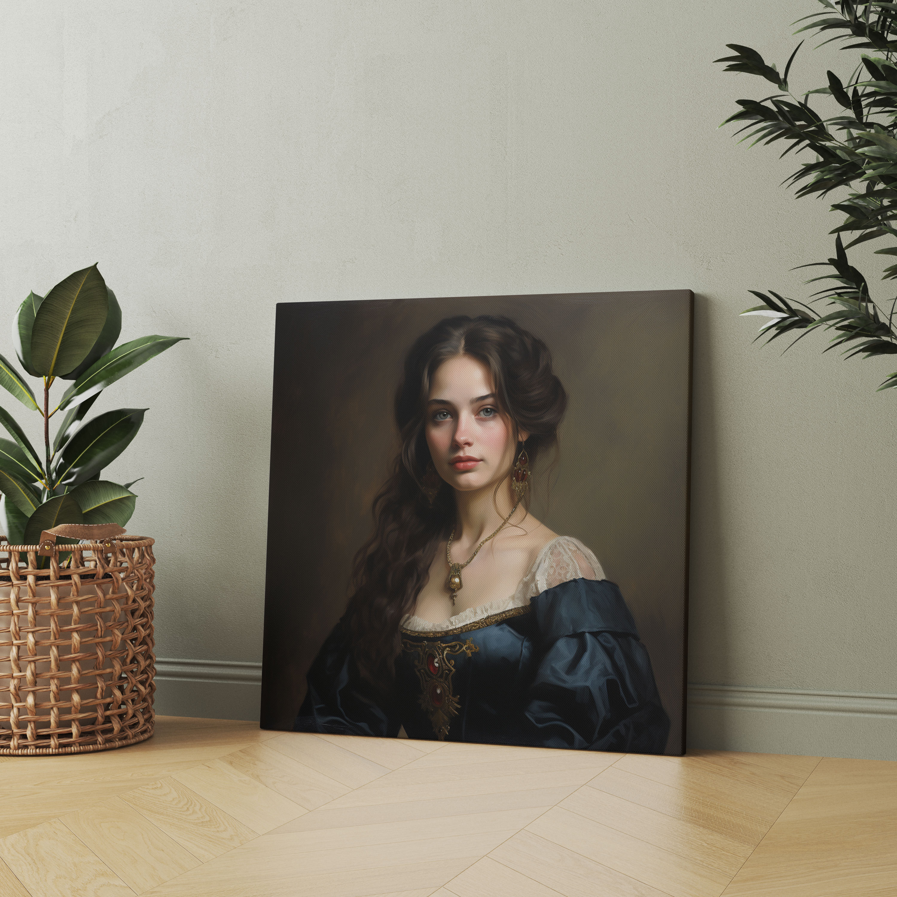 Klasik İhtişamlı Portre Kanvas Tablo - Duvar Dekorasyonu Sanat Eseri