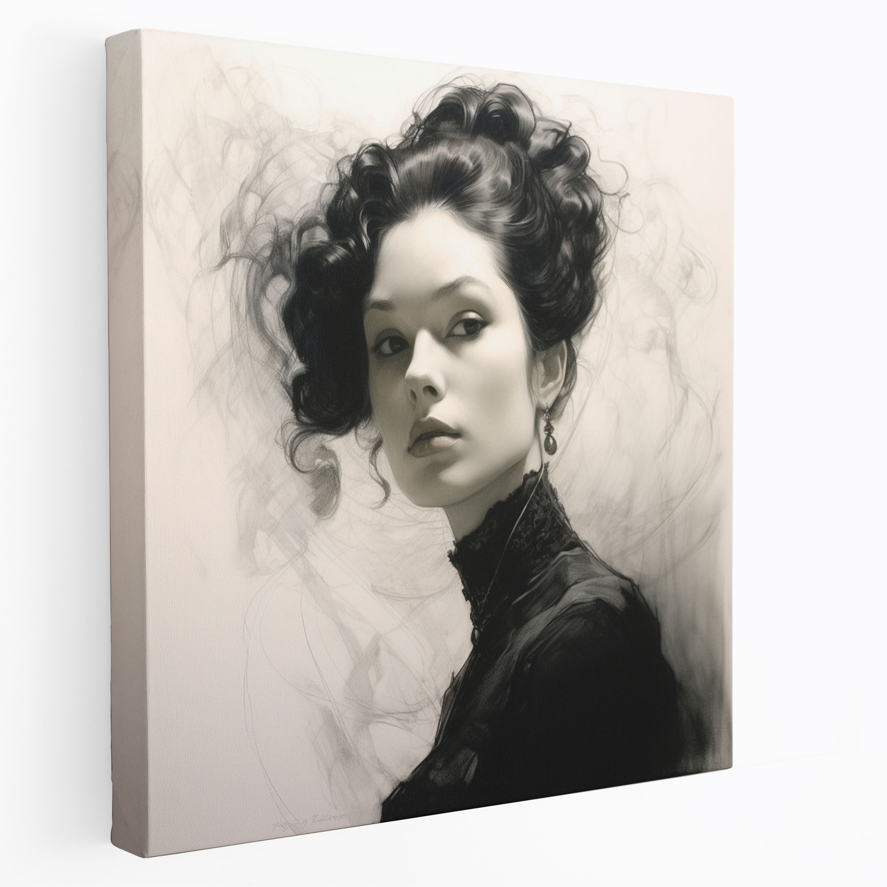 Classic Sketch Canvas Print - Classic, Elegance, Canvas, Woman
