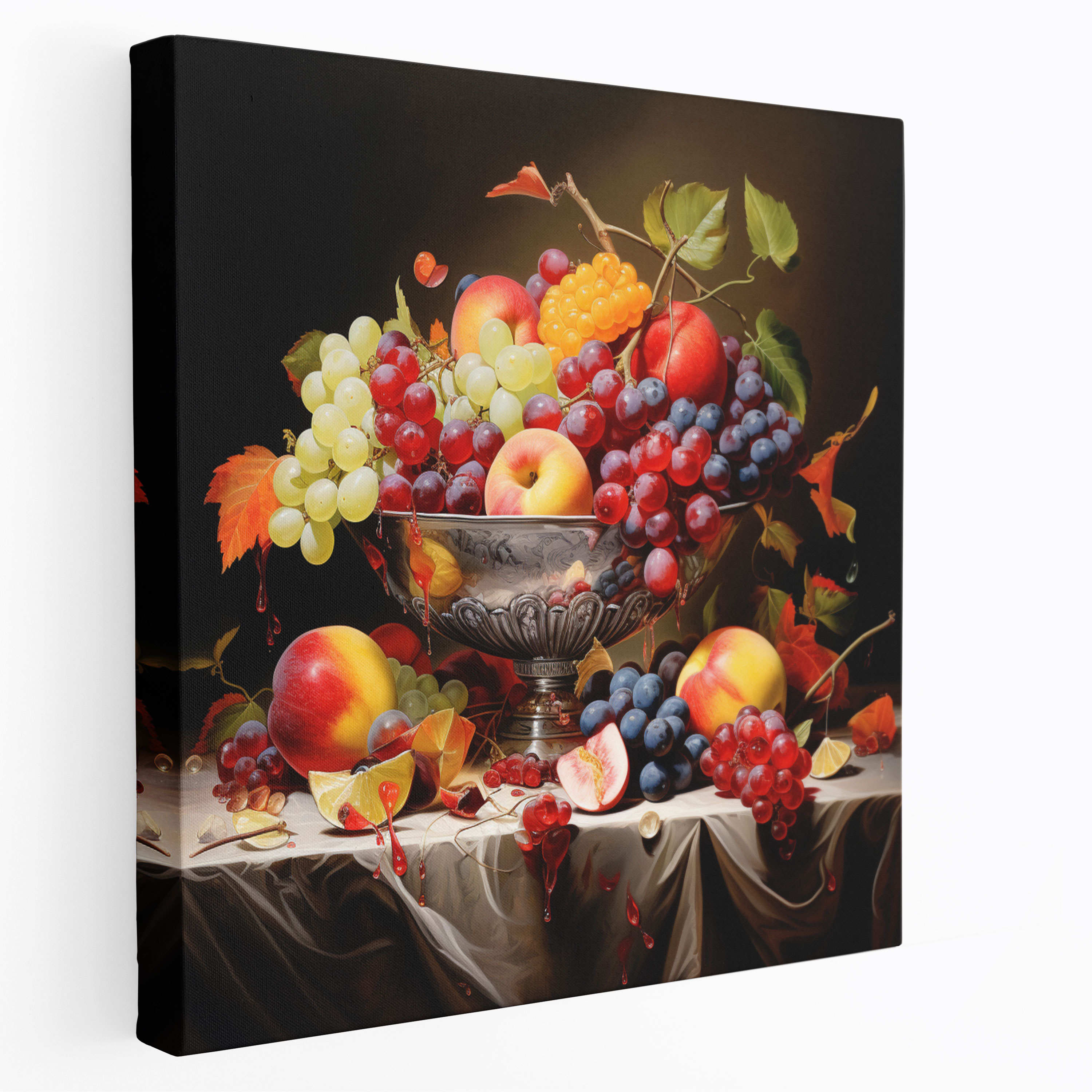 Classic Still Life Painting Canvas Print - Classic, Canvas Print, Canvas Wall Art, Fresh Fruits