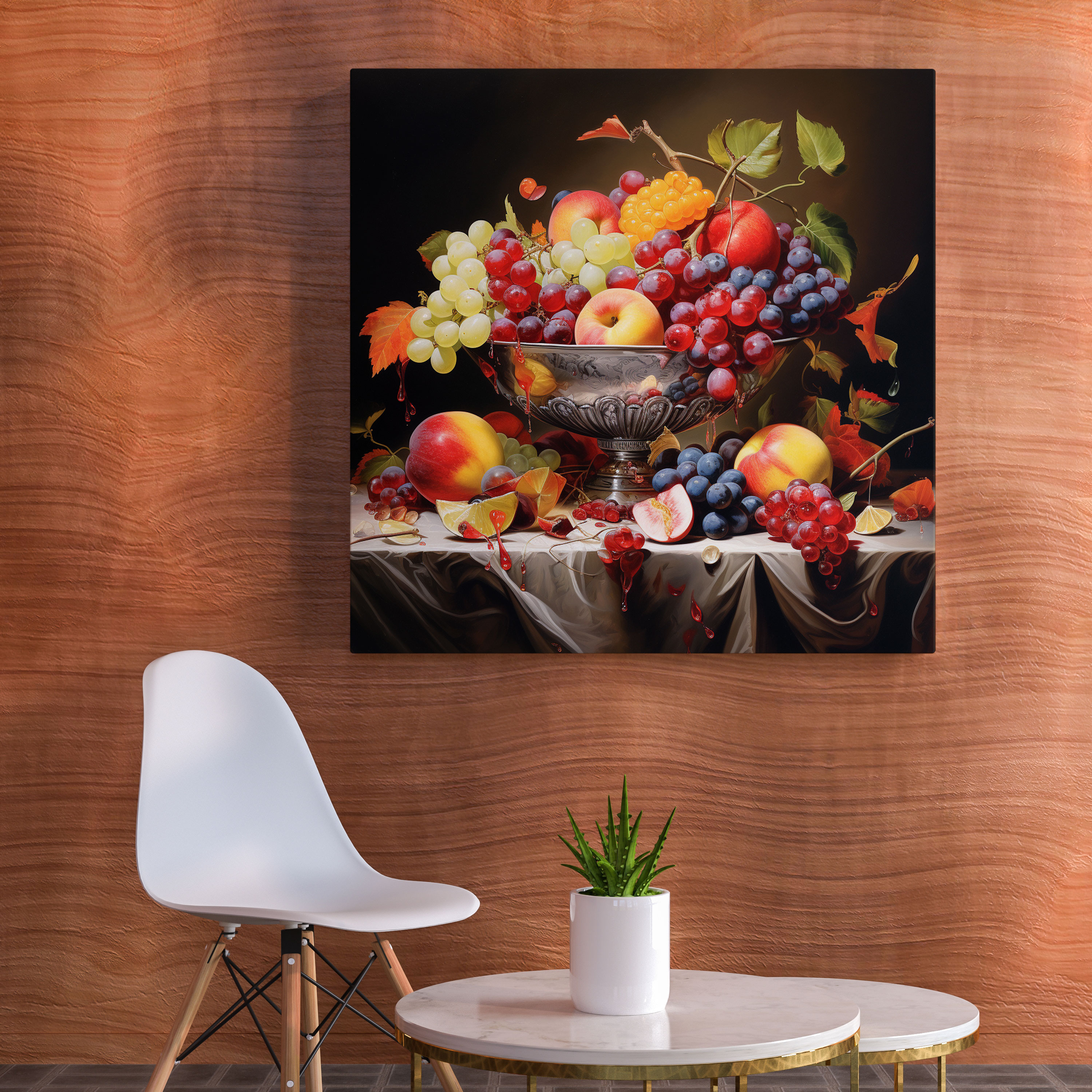 Classic Still Life Painting Canvas Print - Classic, Canvas Print, Canvas Wall Art, Fresh Fruits