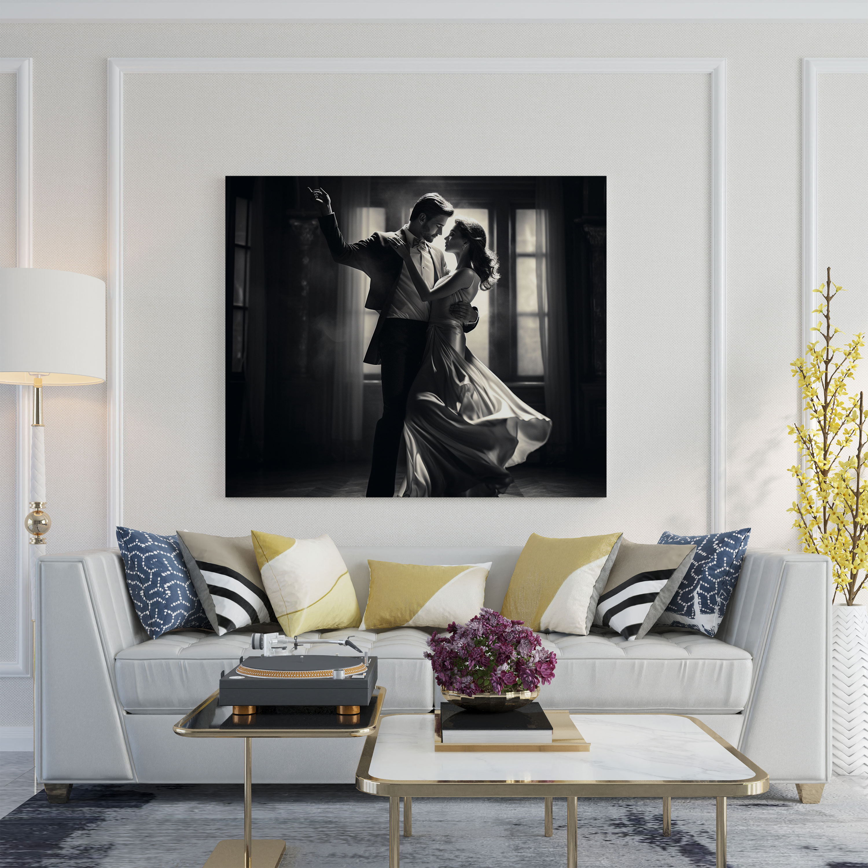 Classic Black And White Dance Canvas Print - Classic, Canvas Print, Classic, Elegance
