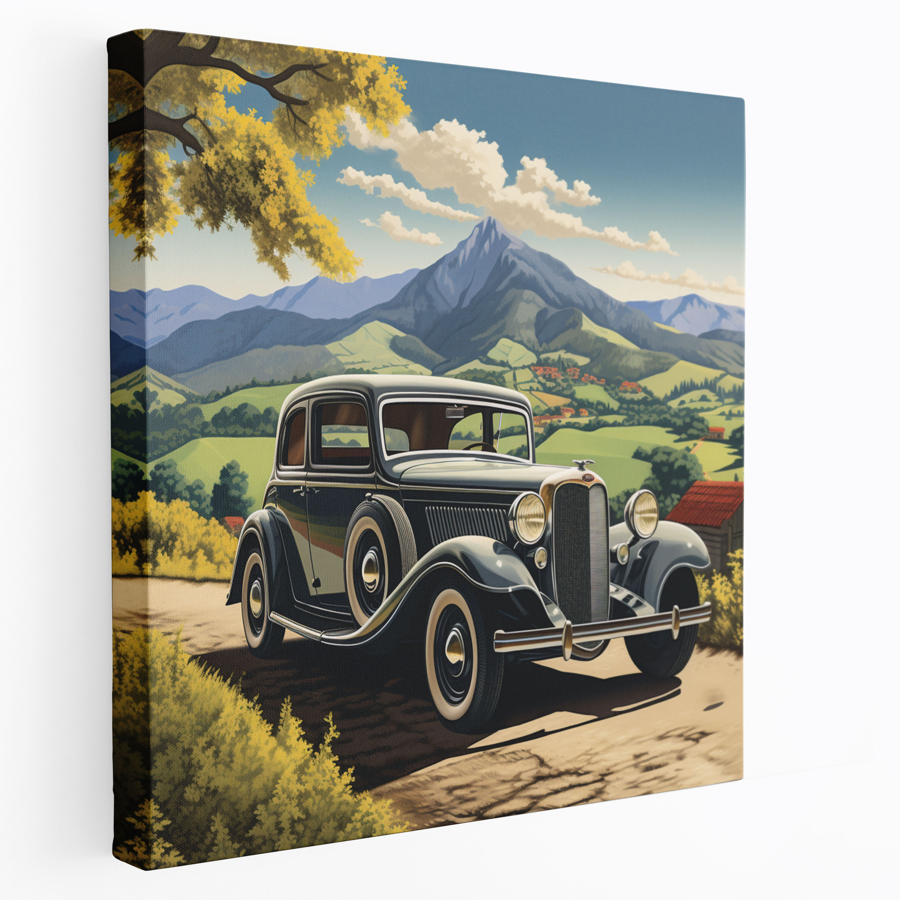 Classic Canvas Print - Vintage Automobile Advertisement - Classic, Wall Art, Canvas, Classic Automobile