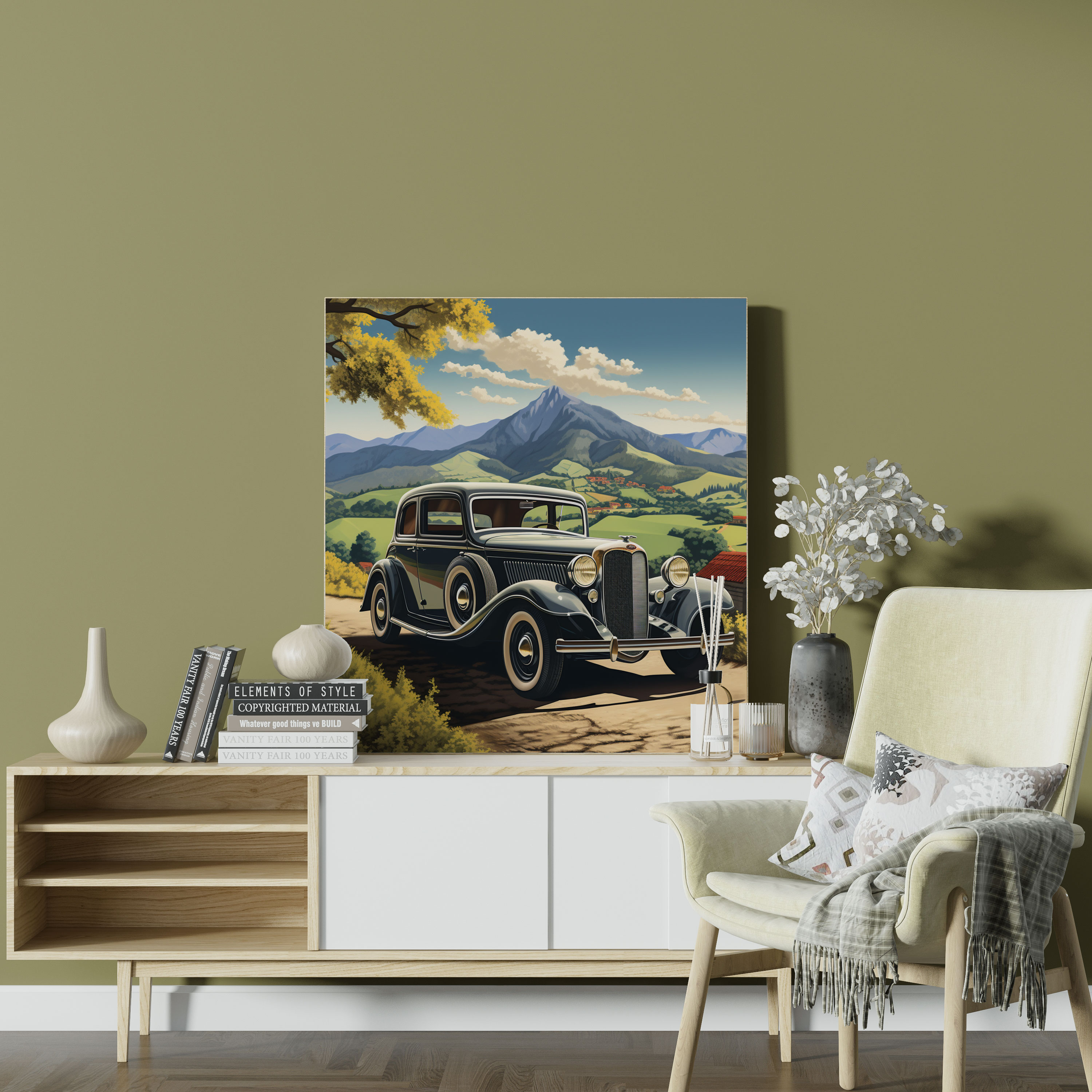 Classic Canvas Print - Vintage Automobile Advertisement - Classic, Wall Art, Canvas, Classic Automobile