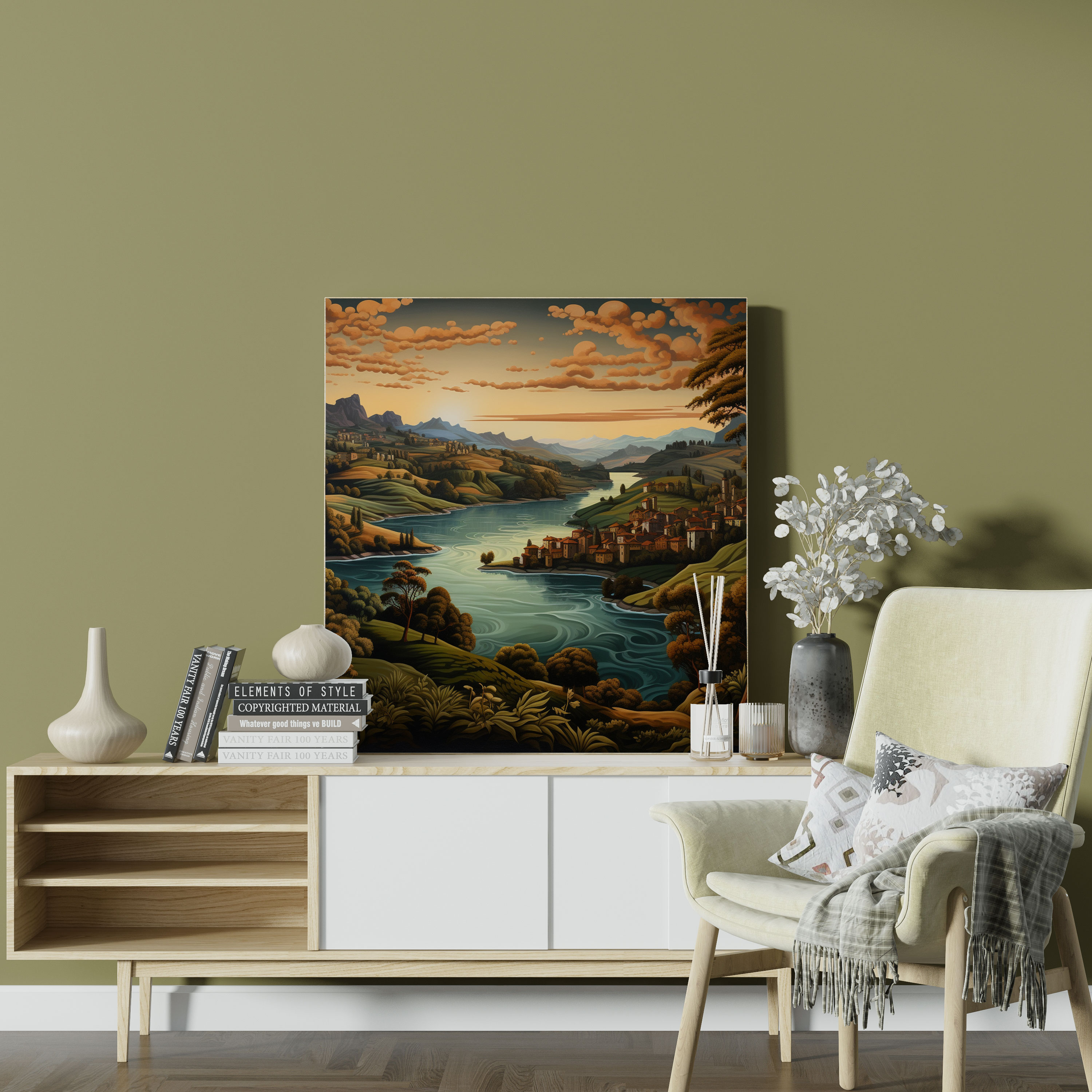 Classic Canvas Print - Serene Landscape - Classic, Serene Landscape, Canvas, Canvas Print