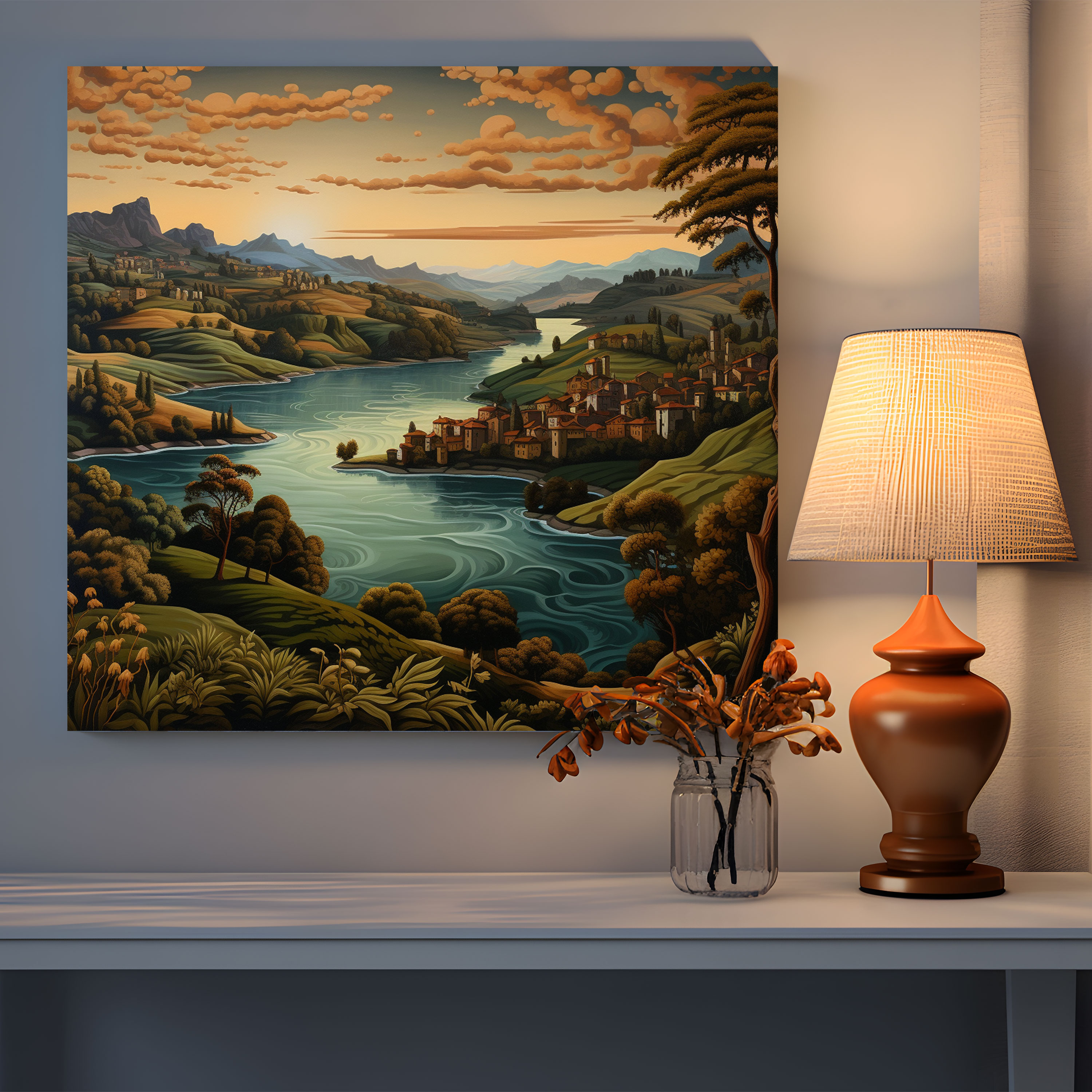 Classic Canvas Print - Serene Landscape - Classic, Serene Landscape, Canvas, Canvas Print