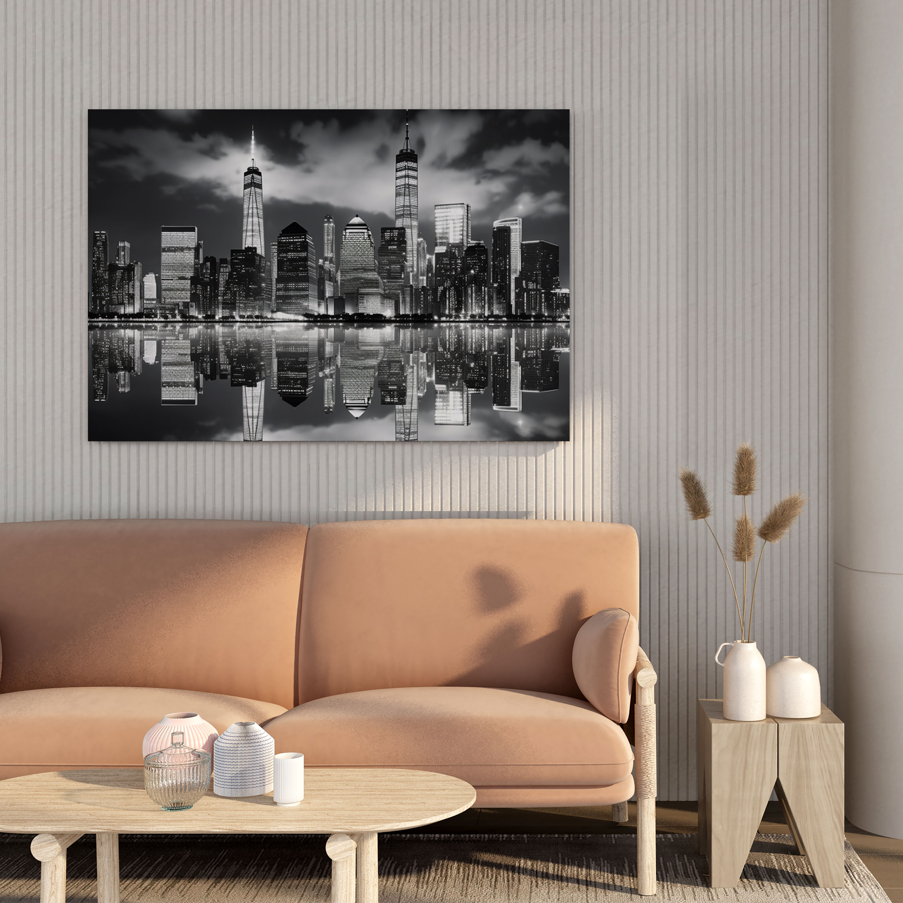 Klasik Duvar Sanatı: İkonik Şehir Manzarası - Kanvas Tablo Siyah Beyaz Fotoğraf Duvar Dekorasyonu