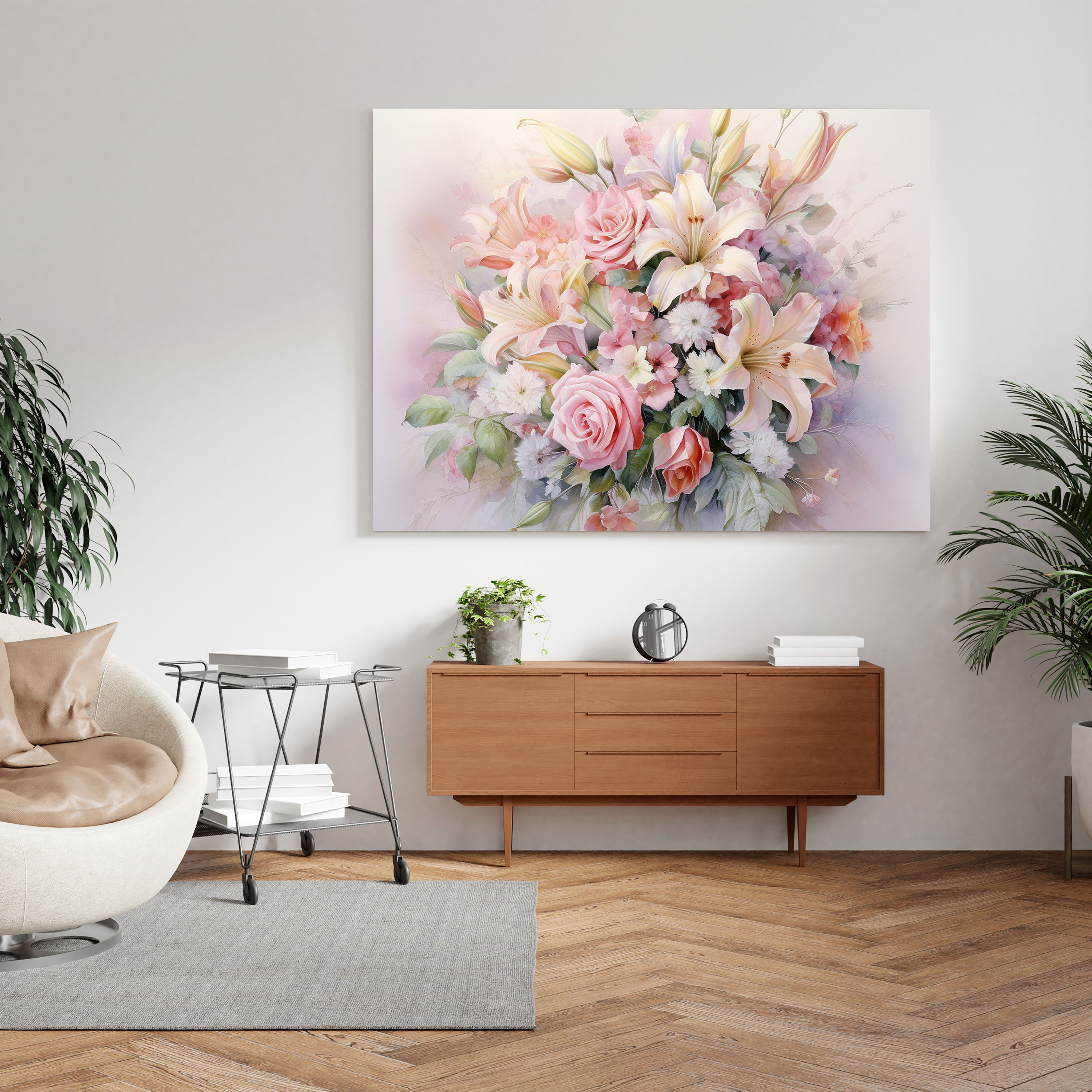 Classic Canvas Print: Delicate Flower Bouquet - Classic, Canvas Print, Wall Decoration, Canvas