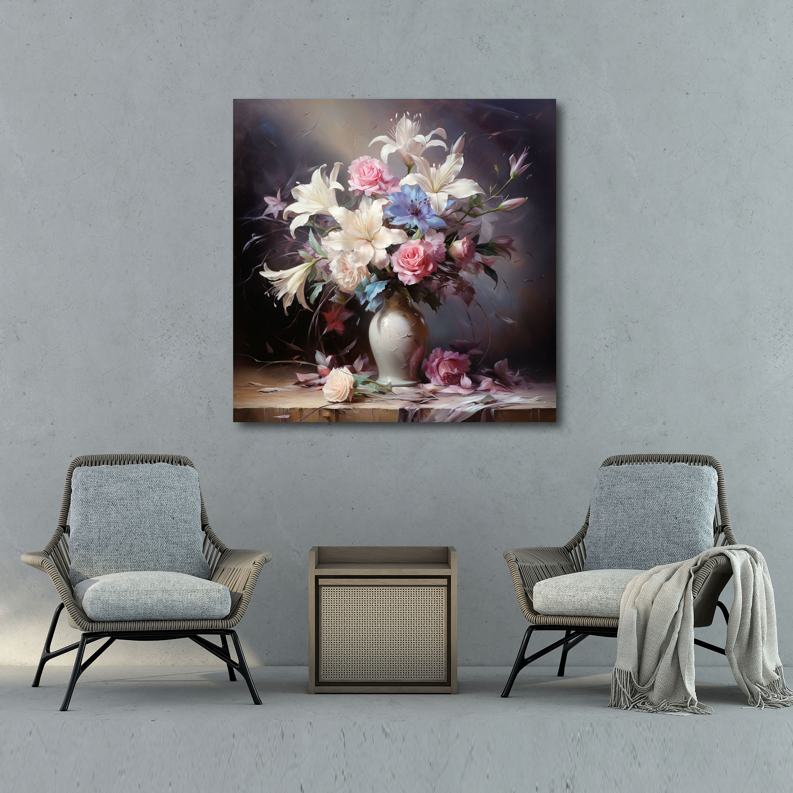 Classic Still Life Wall Art - Delicate Bouquet Of Flowers - Classic, Wall Art, Still Life, Tranquil