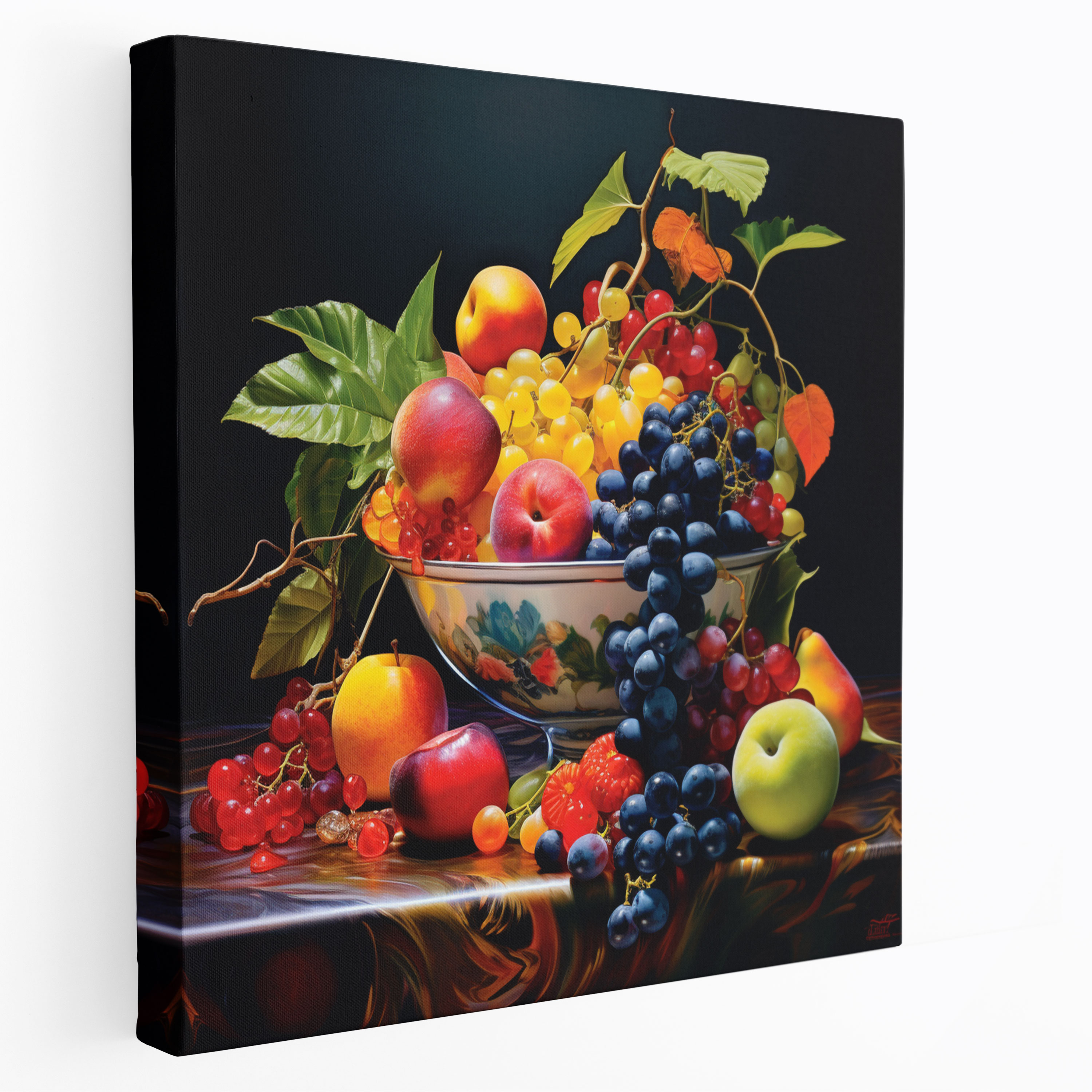 Classic Still Life Wall Art - Bowl Of Fresh Fruits - Classic, Canvas, Classic, Wall Decoration