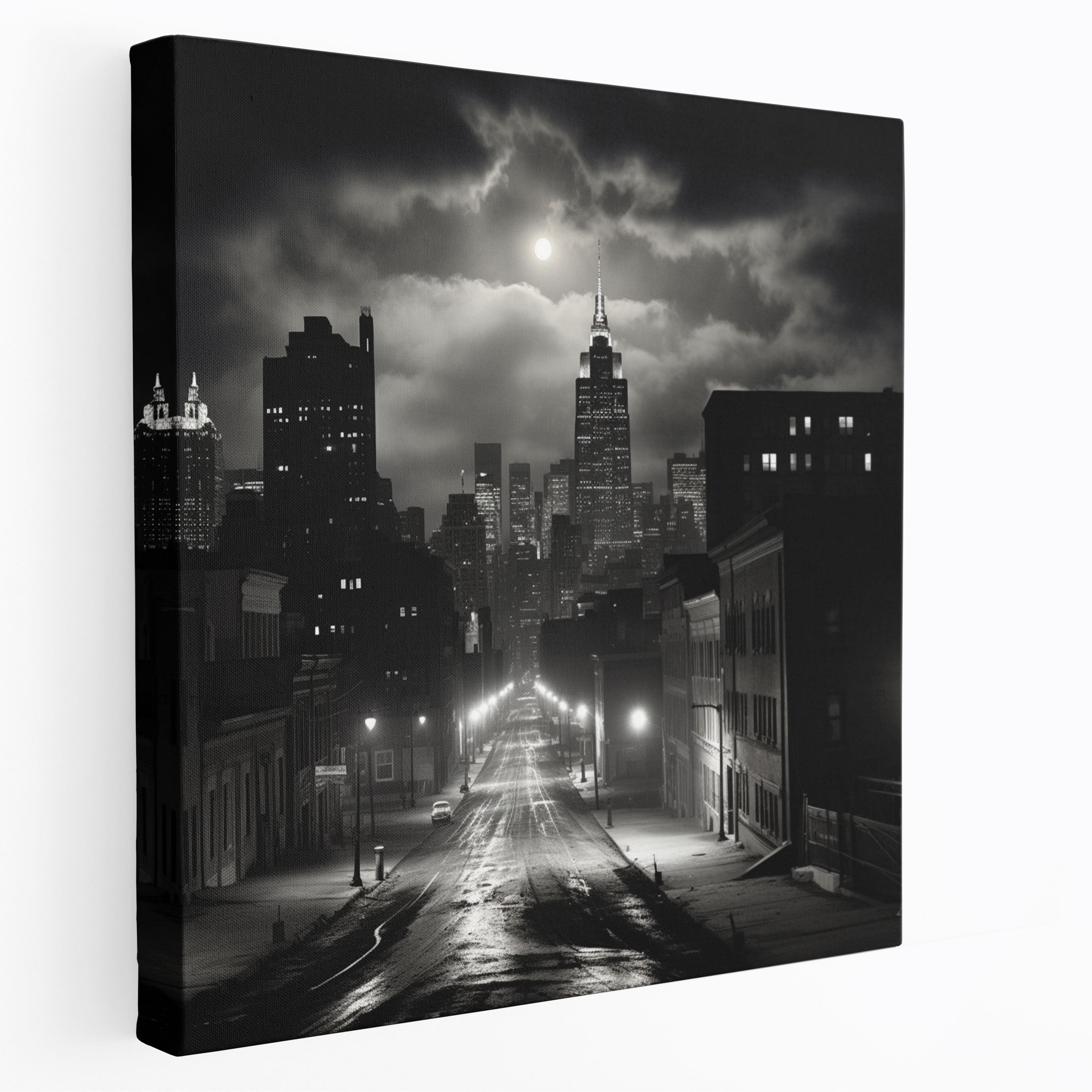 Classic Wall Art - Night City Skyline - Classic, Wall Decoration, Canvas Print, Wall Art