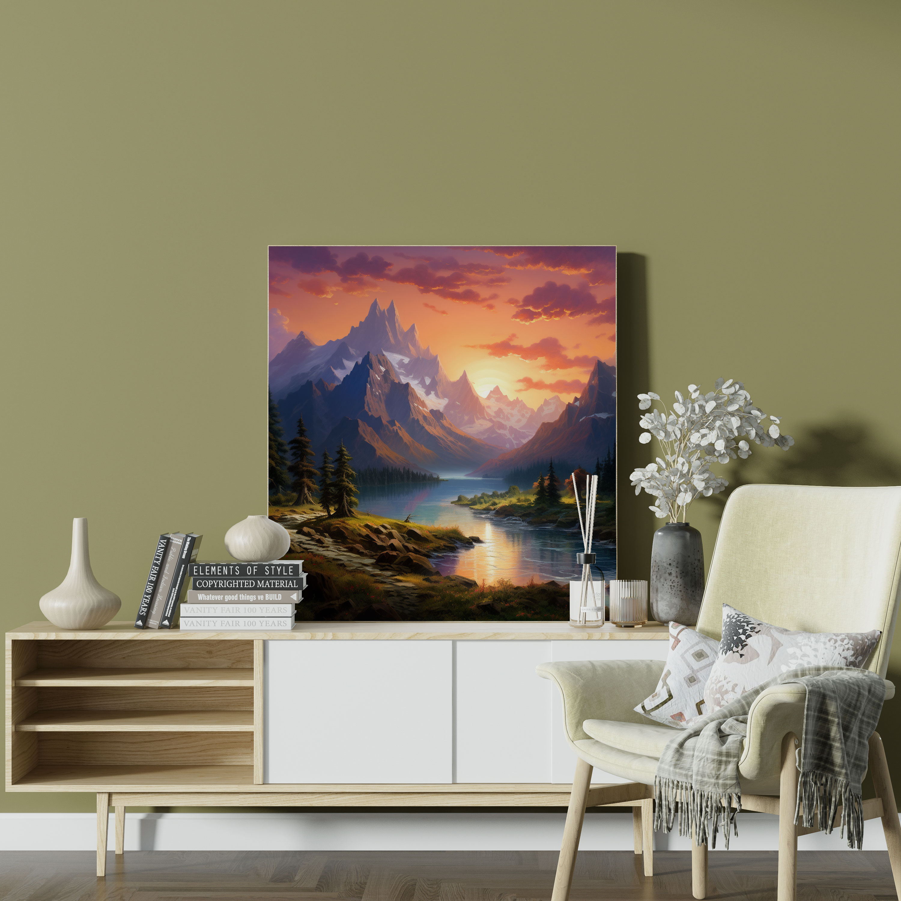 Classic Wall Art - Majestic Mountain - Classic, Classic, Canvas Print, Wall Art