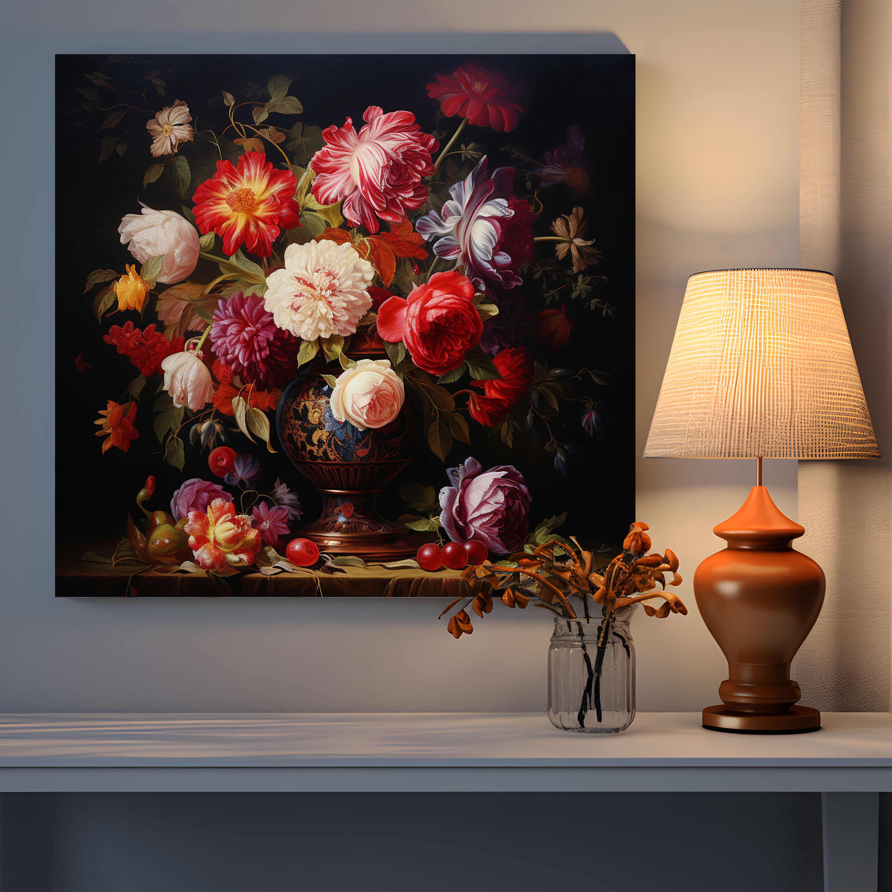 Classic Flowers Canvas Print - Classic, Canvas, Classic, Oil Painting