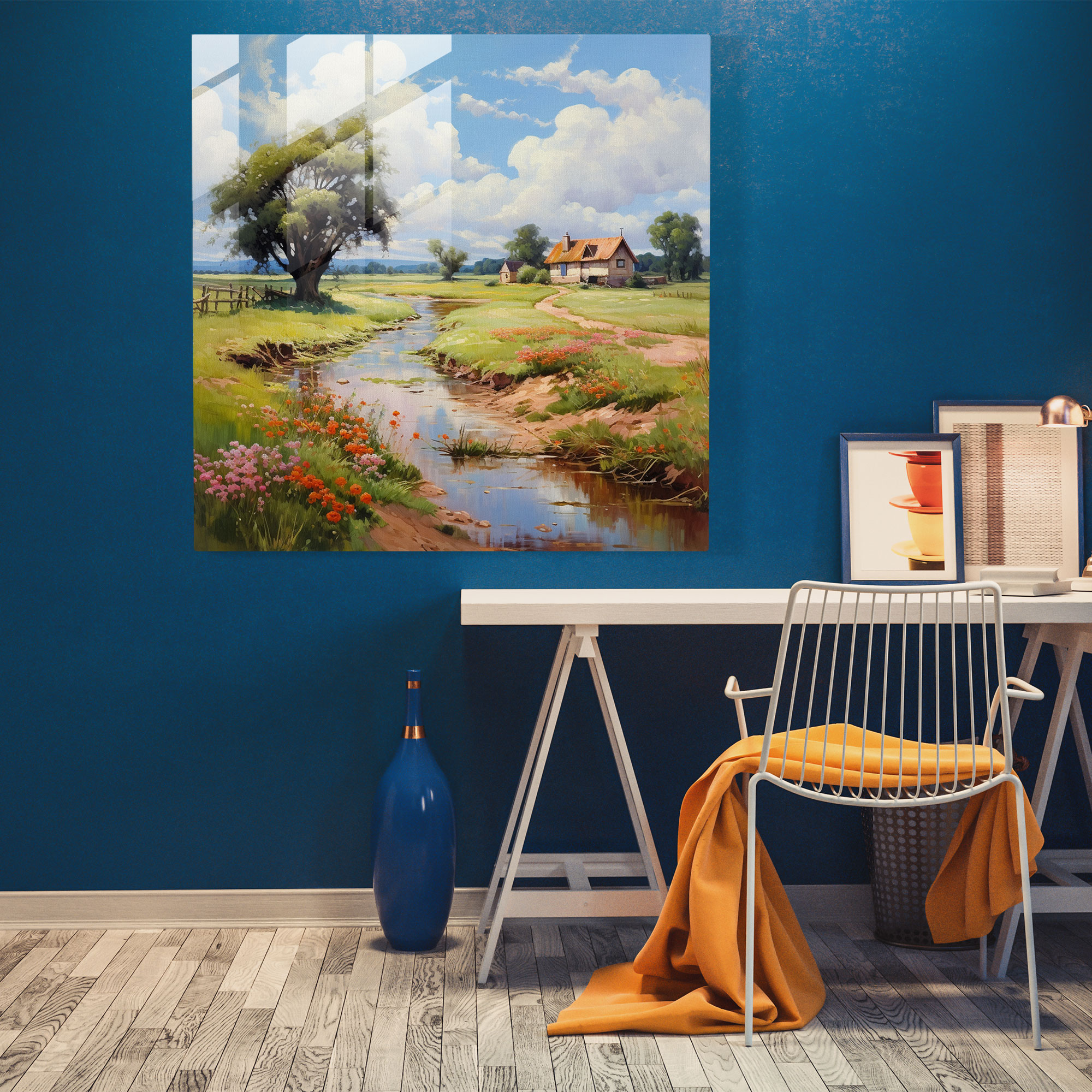 Klasik Manzara Cam Tablo - Klasik Cam Sanatı Modern Sanat