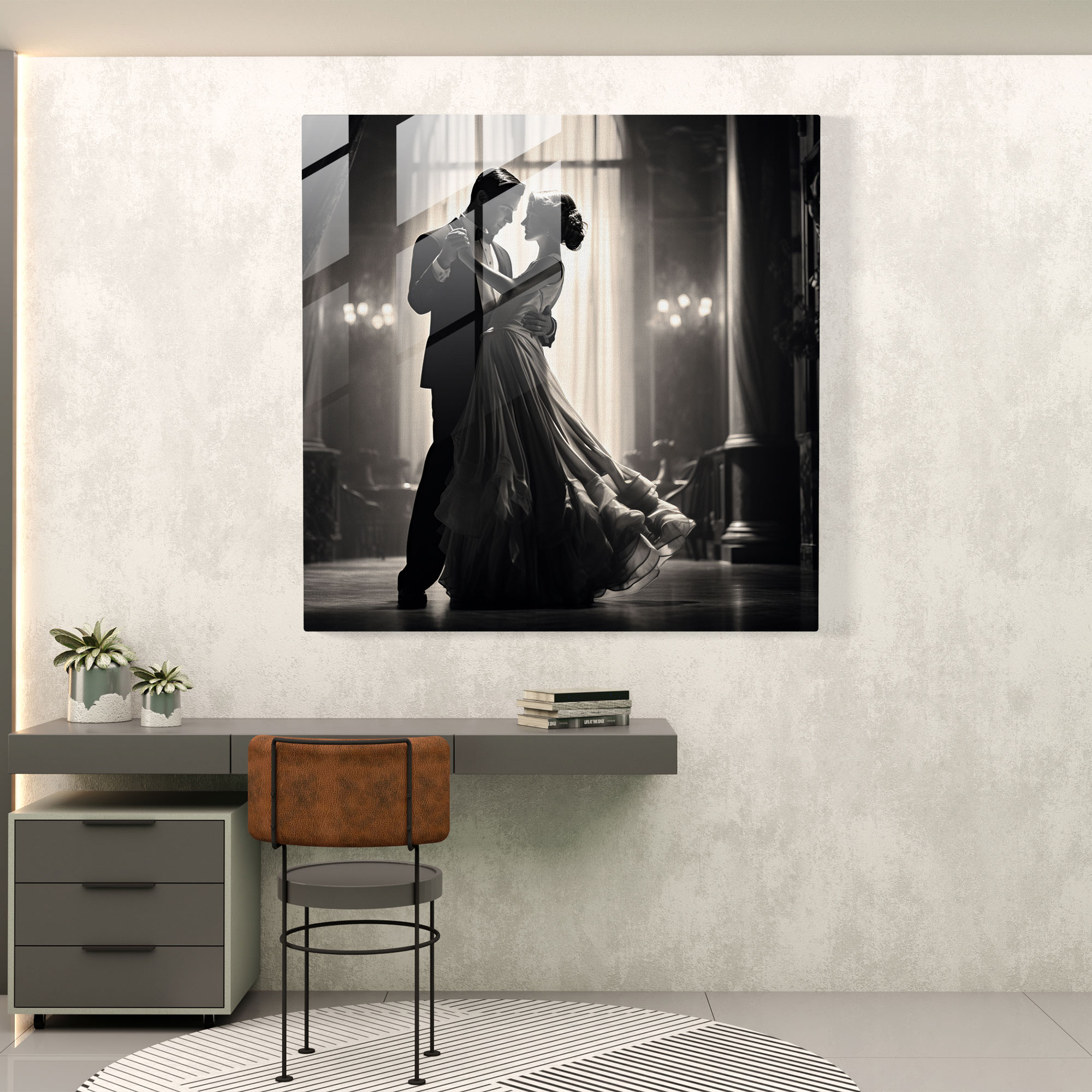 Timeless Romance Glass Print - Classic, Glass Print, Home Decoration, Modern Art