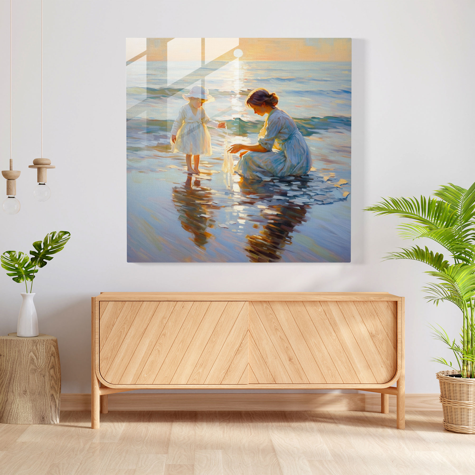 Seaside Serenity Glass Print - Classic, Modern Art, Glass Print, Seaside Serenity