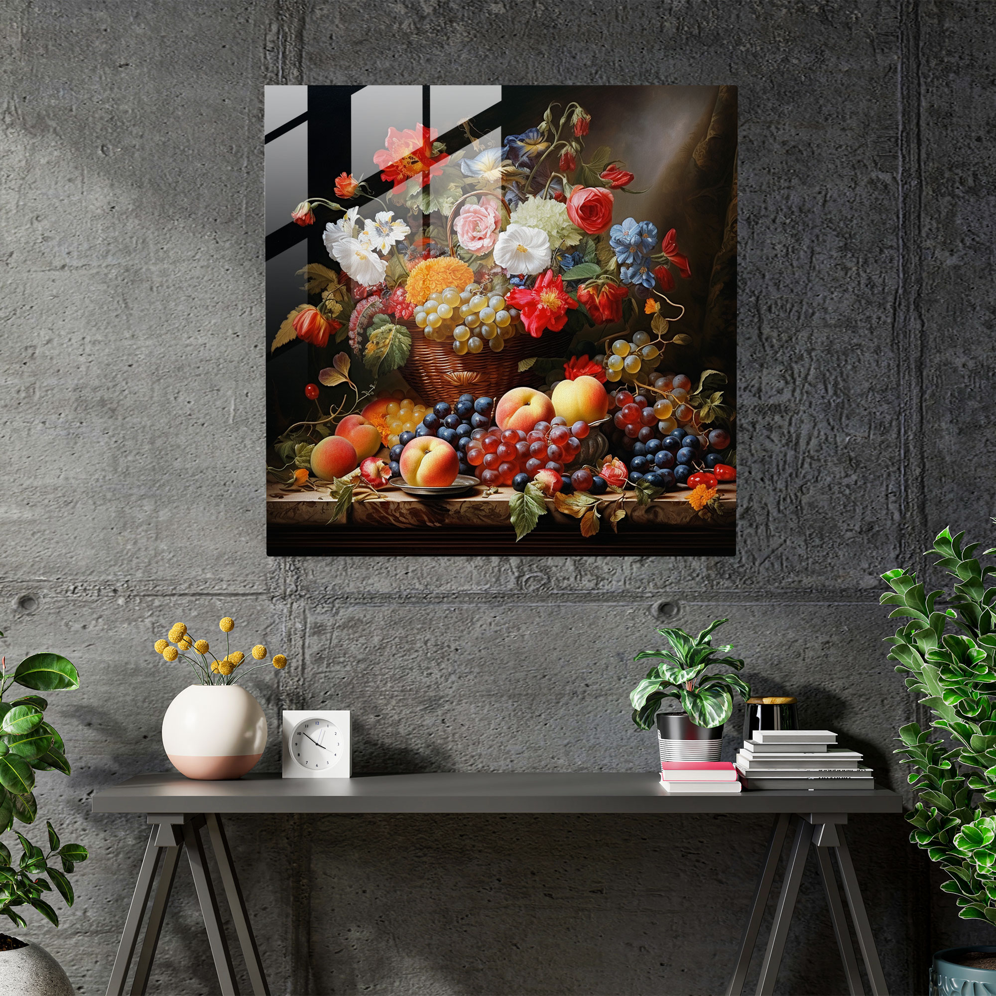 Zengin Hasat Cam Tablo - Klasik Modern Sanat Zengin Hasat