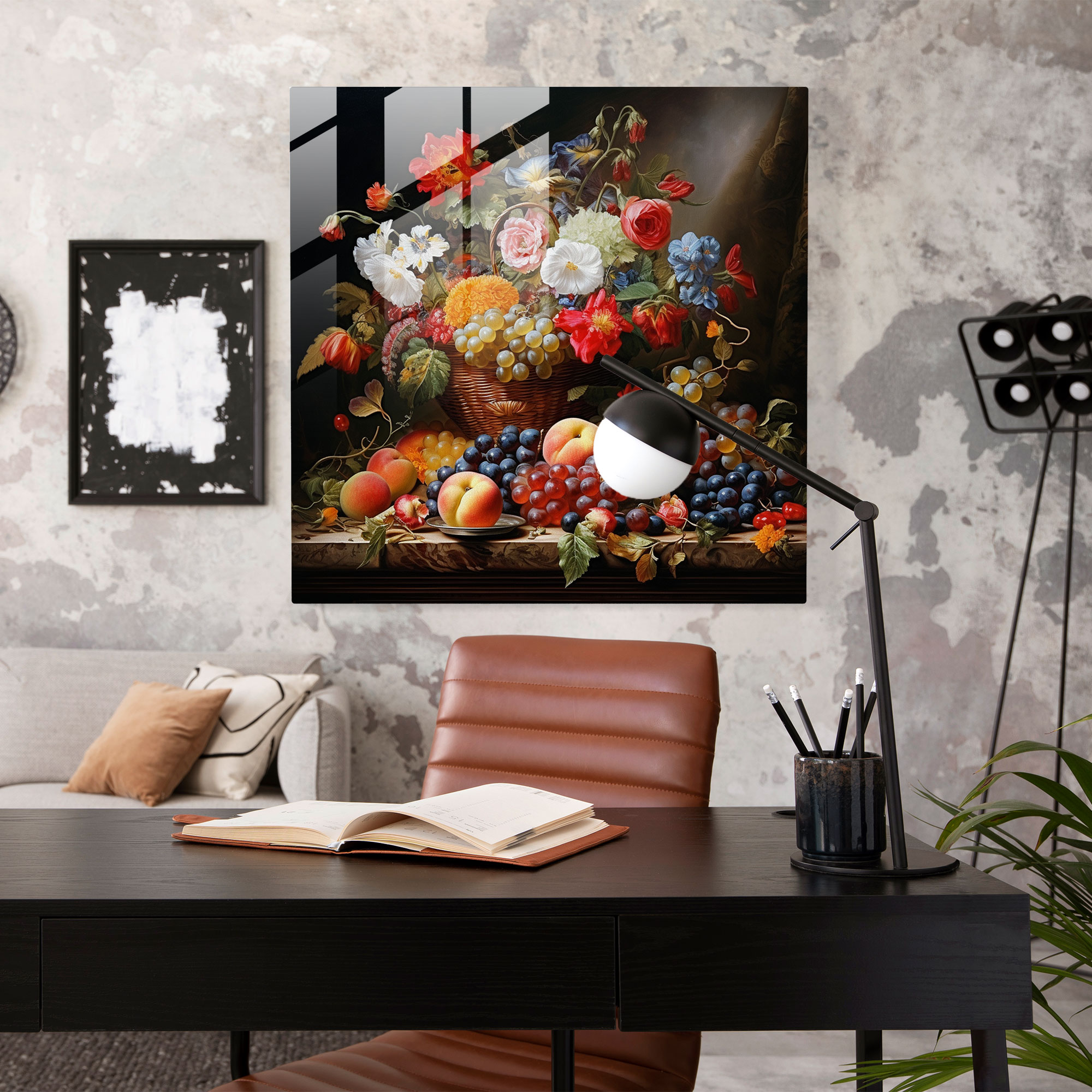 Zengin Hasat Cam Tablo - Klasik Modern Sanat Zengin Hasat