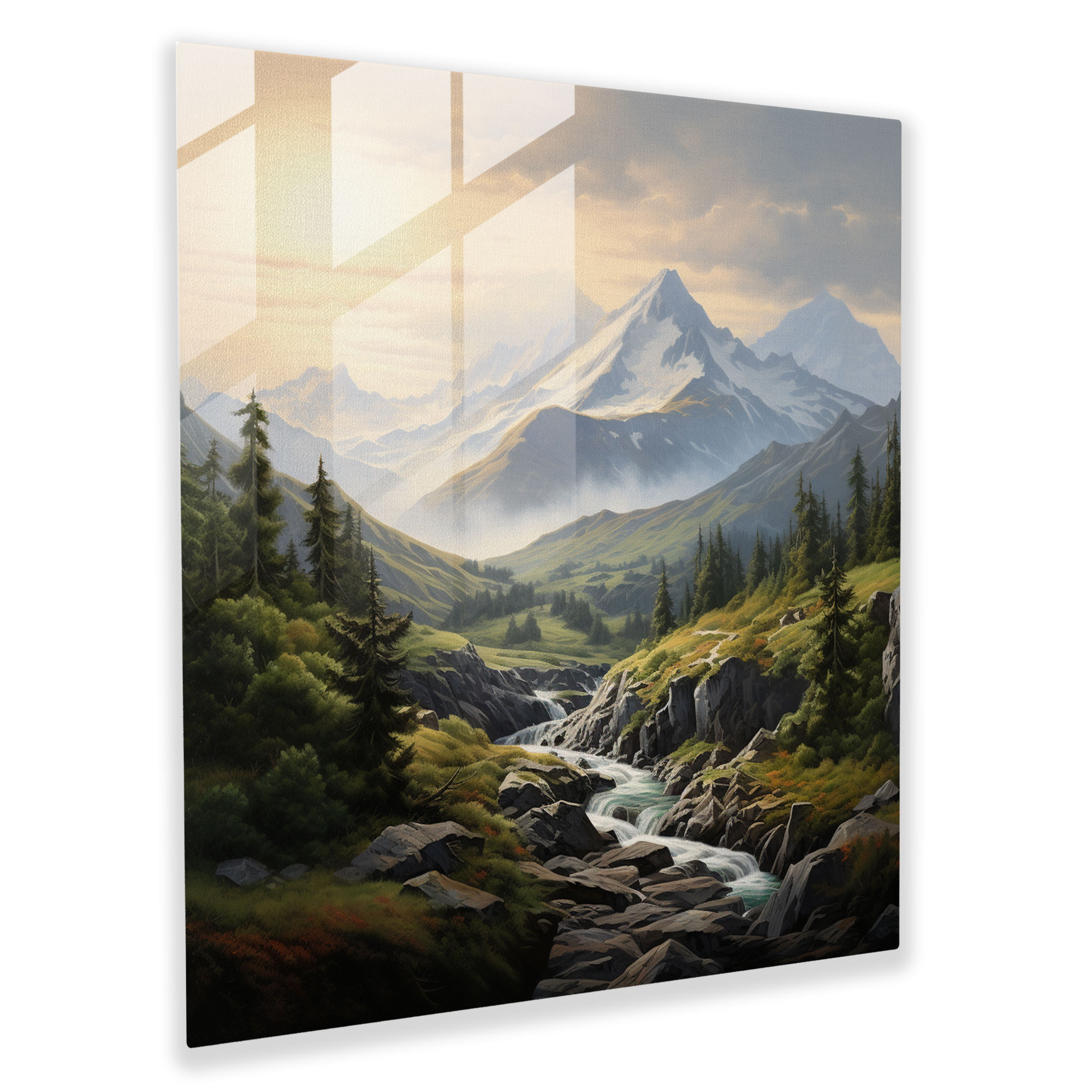 Tranquil Heights Glass Print - Classic, Glass Wall Art, Glass Print, Wall Decoration