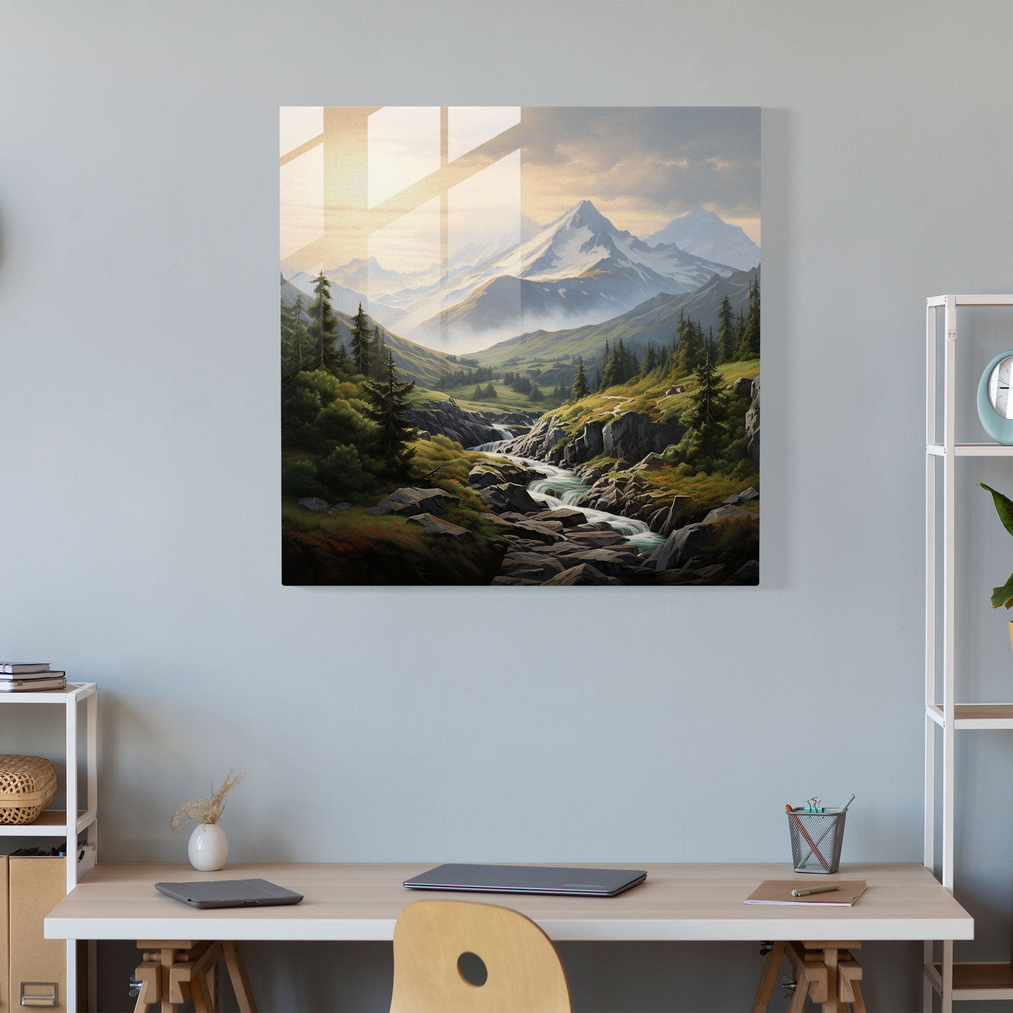 Tranquil Heights Glass Print - Classic, Glass Wall Art, Glass Print, Wall Decoration