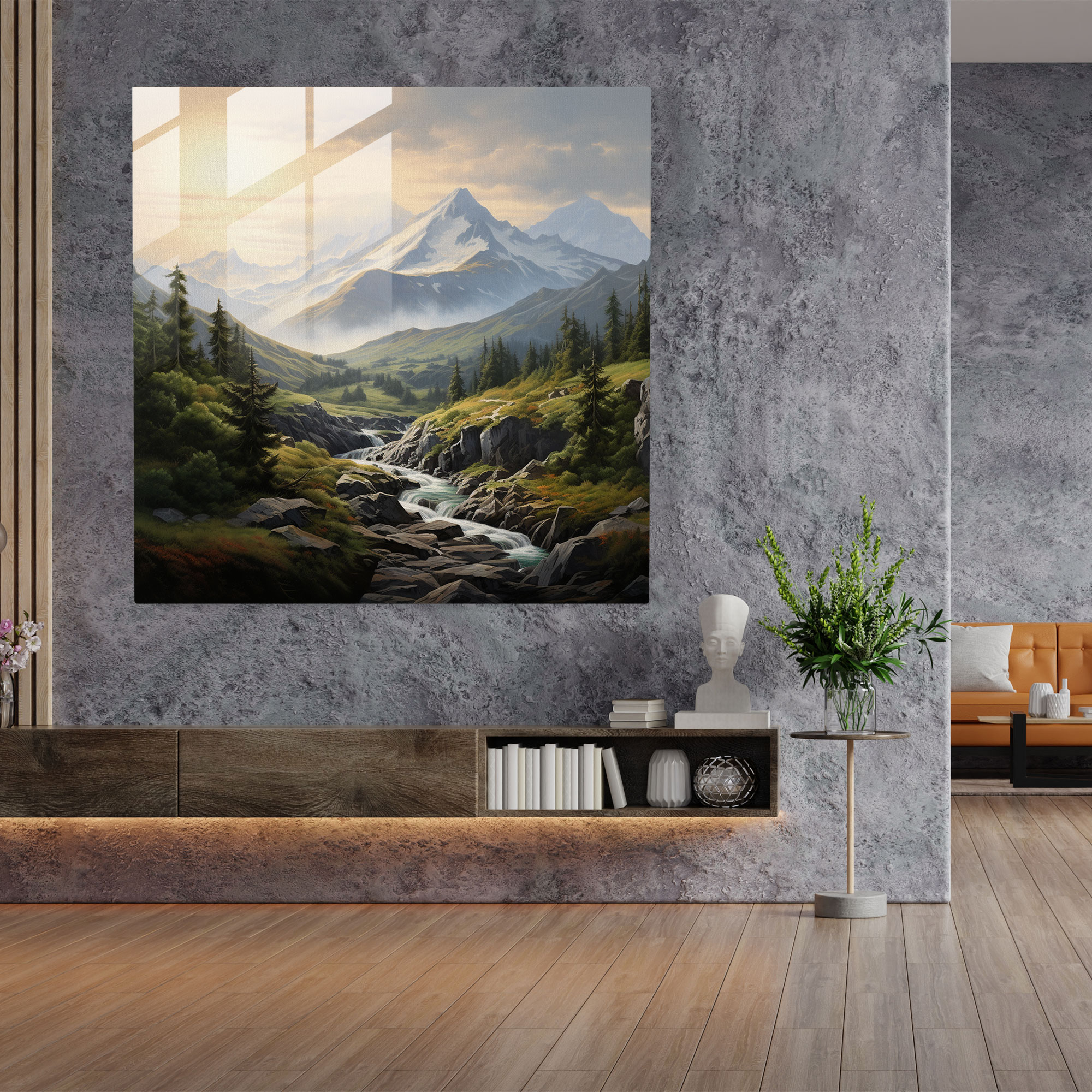 Tranquil Heights Glass Print - Classic, Glass Wall Art, Glass Print, Wall Decoration