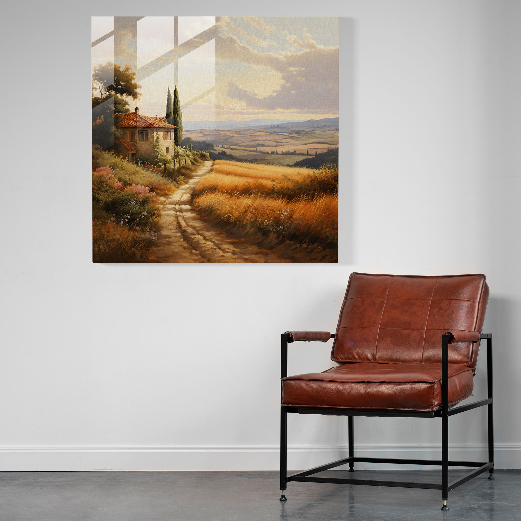 Classic Landscape Glass Print - Classic, Glass Art, Serene Landscape, Glass Print