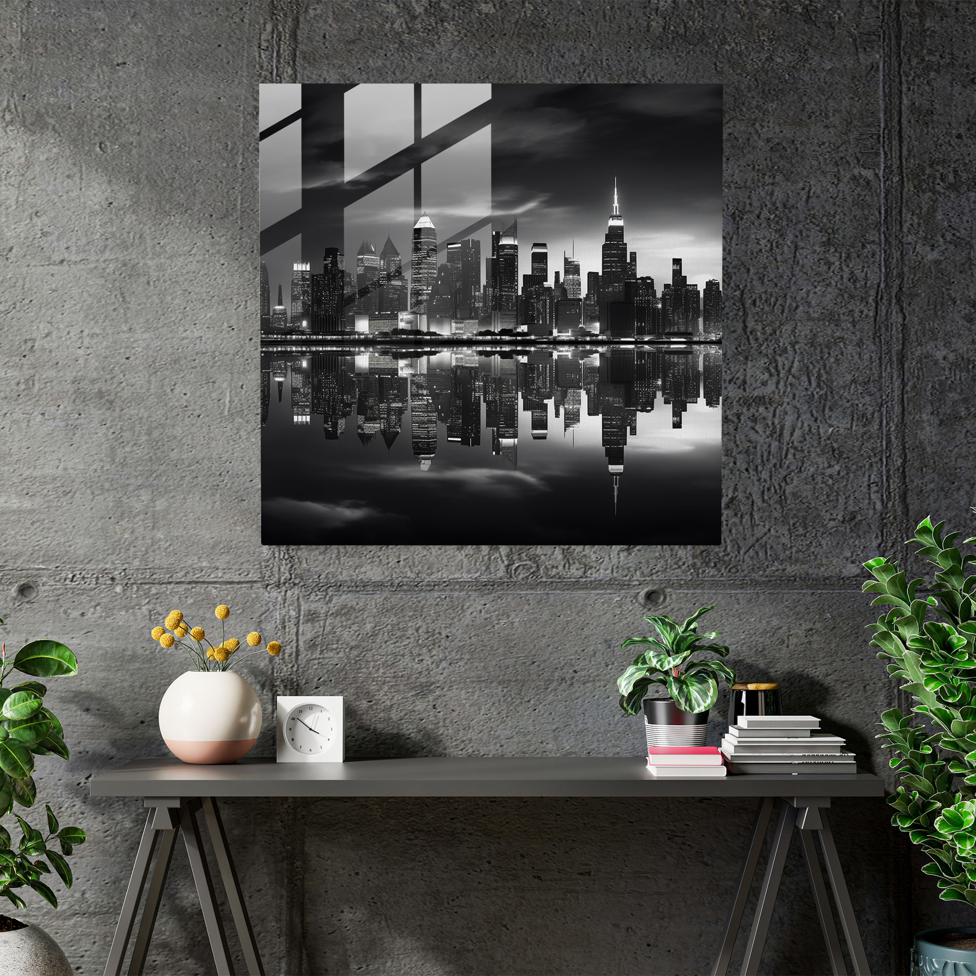 Klasik Şehir Manzaralı Cam Tablo - Klasik Ev Dekorasyonu Cam Tablo Modern Sanat