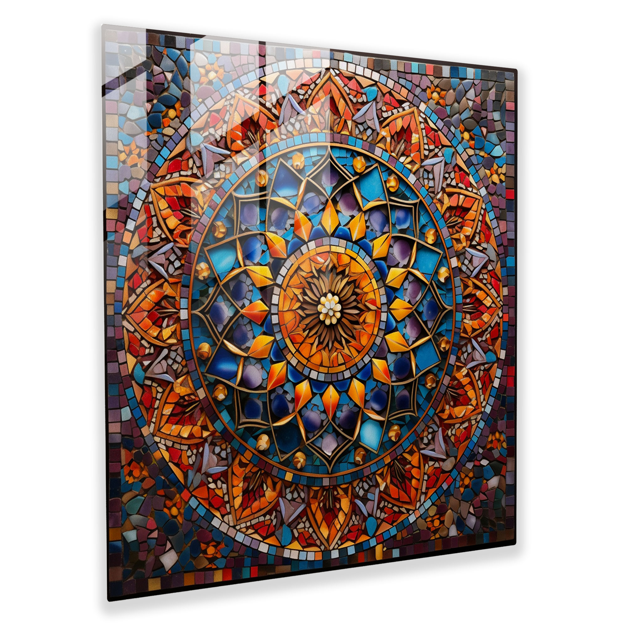 Classic Mosaic Glass Print - Classic, Mosaic Artwork, Home Decoration, Modern Art