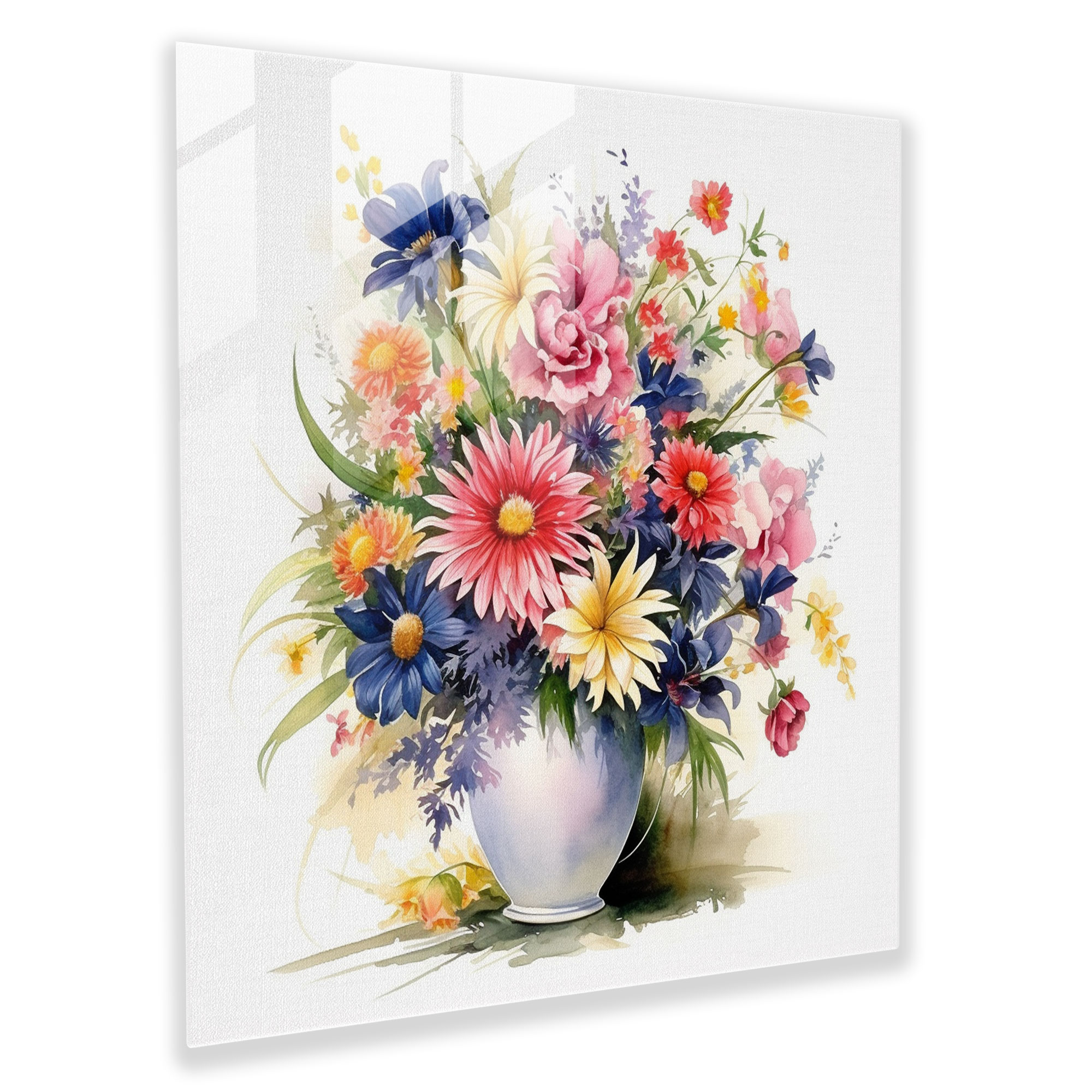 Classic Floral Glass Print - Classic, Glass Wall Art, Wall Decoration, Classic