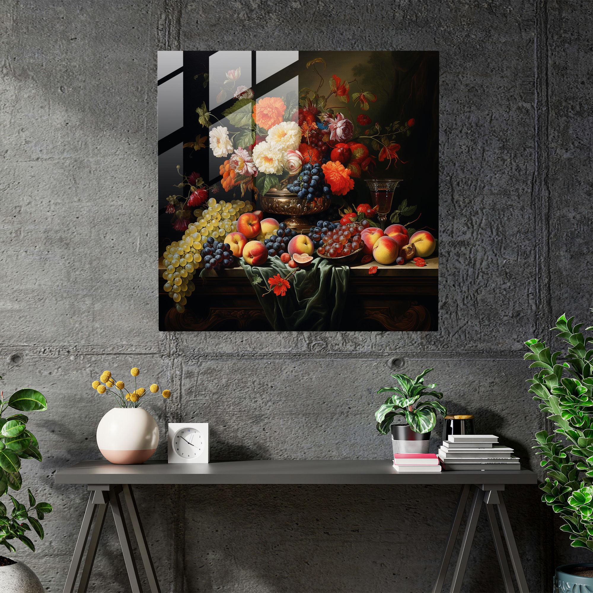 Classic Still Life Glass Print - Classic, Classic, Wall Decoration, Glass Wall Art