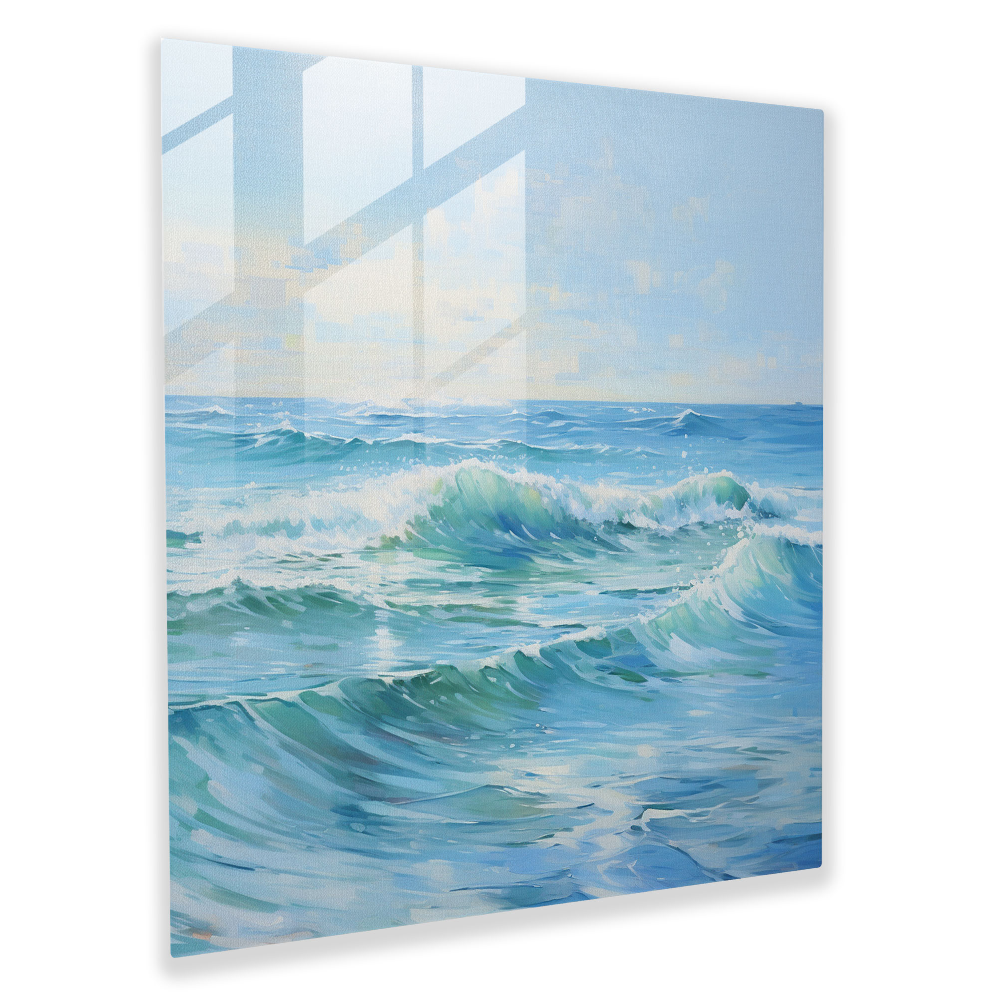 Seaside Retreat Glass Print - Classic, Serenity, Home Decoration, Seaside Retreat Glass Print