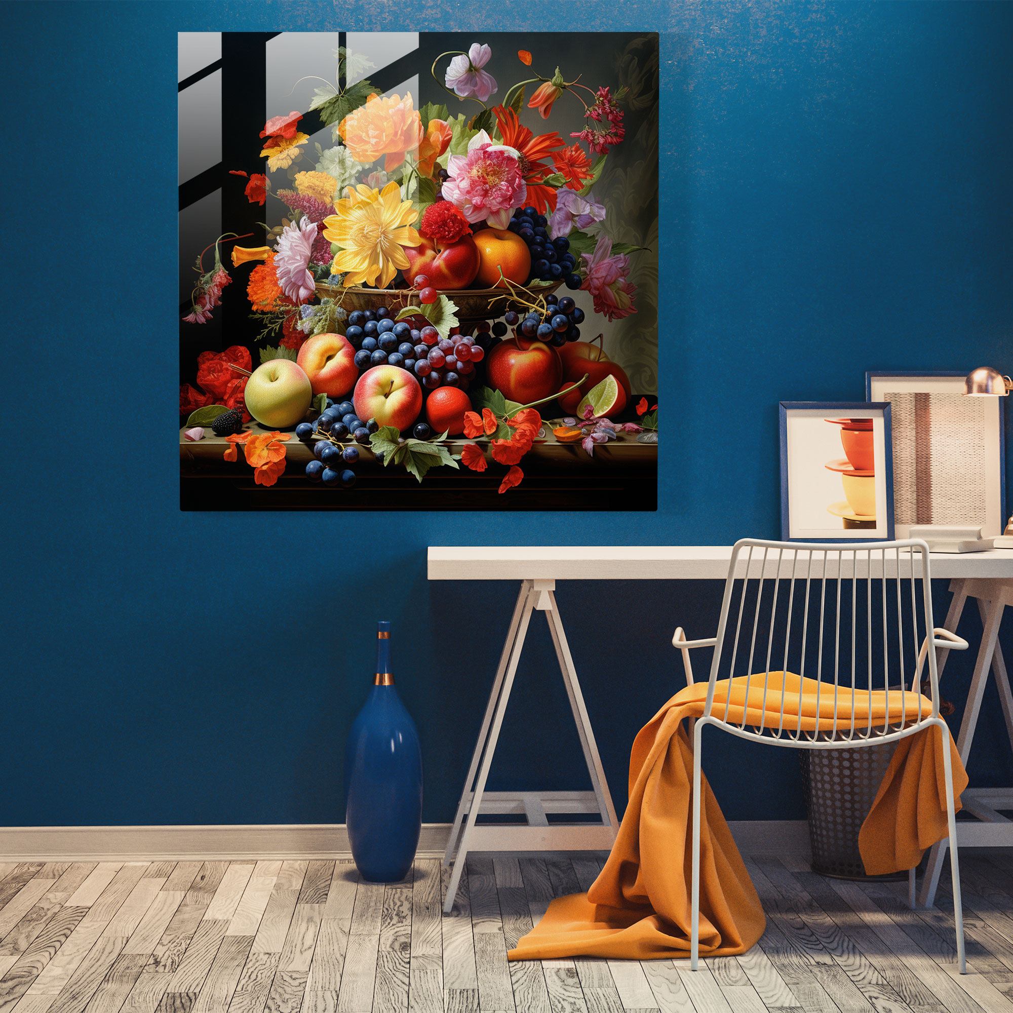 Bereketli Hasat Cam Tablo - Klasik Cam Duvar Sanatı Ev Dekorasyonu Modern Sanat